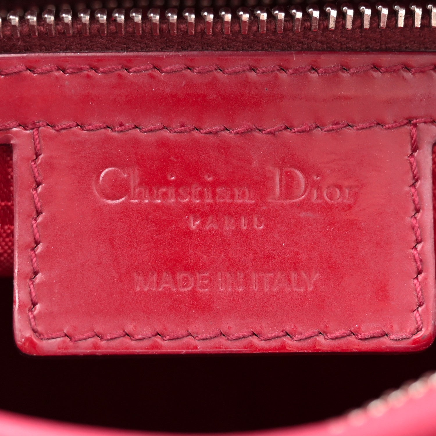 Christian Dior Patent Cannage Medium Lady Dior Red 6 of 13