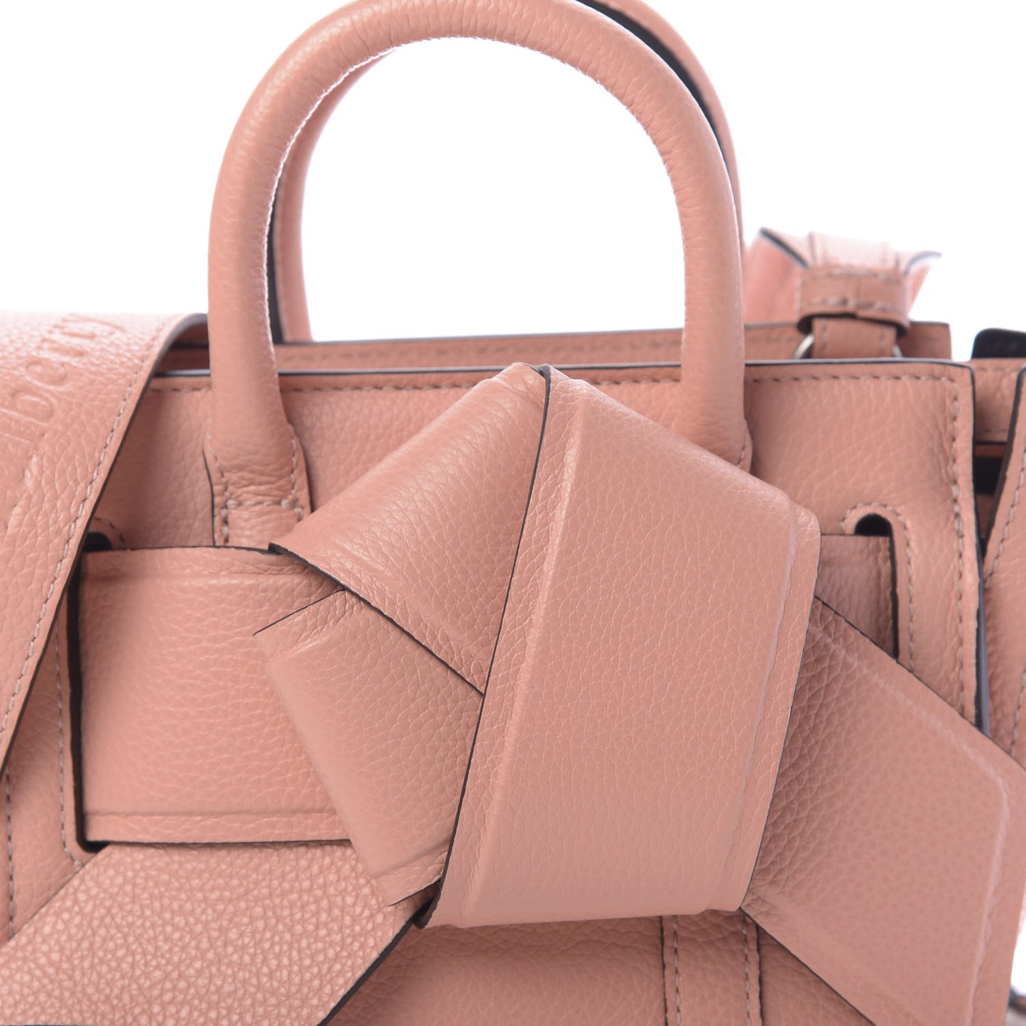 x ACNE STUDIOS Grained Calfskin Musubi Bayswater Satchel Pink