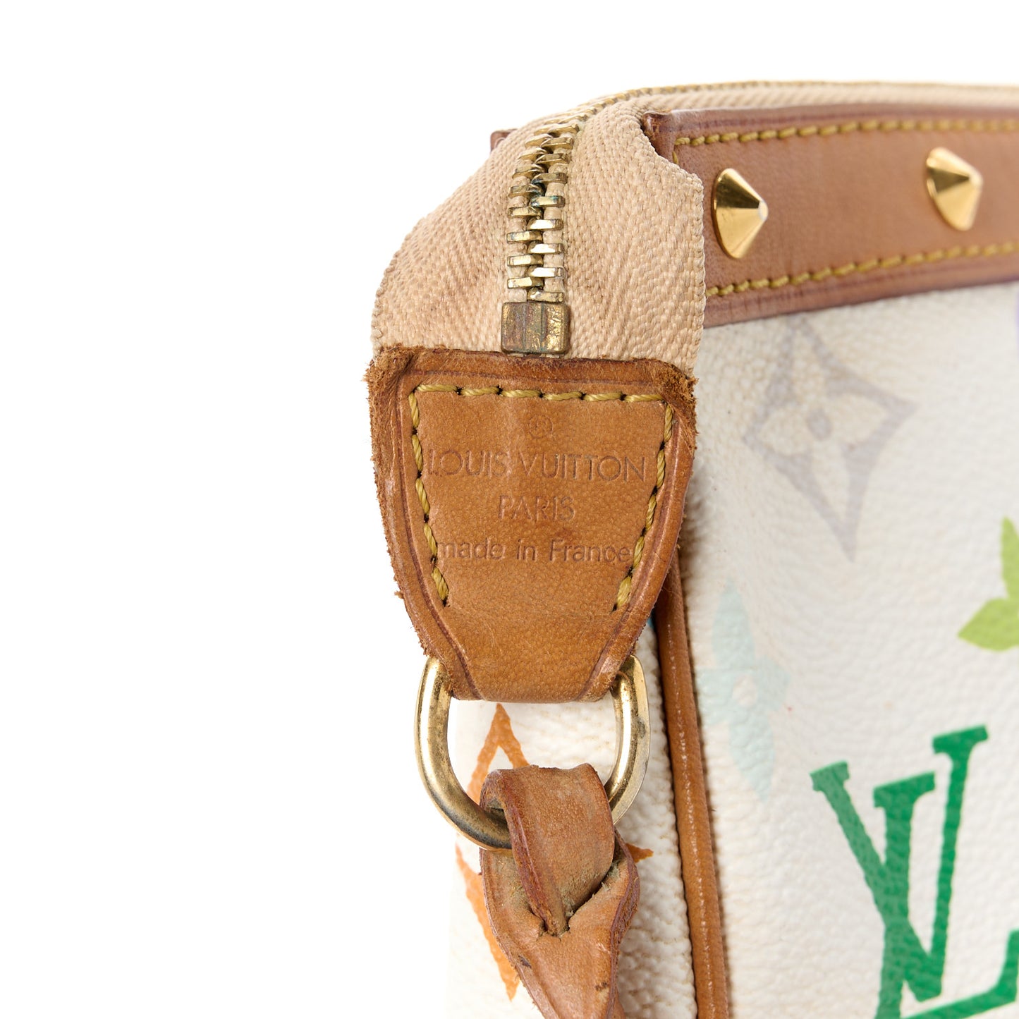 Monogram Multicolor Pochette Accessories White