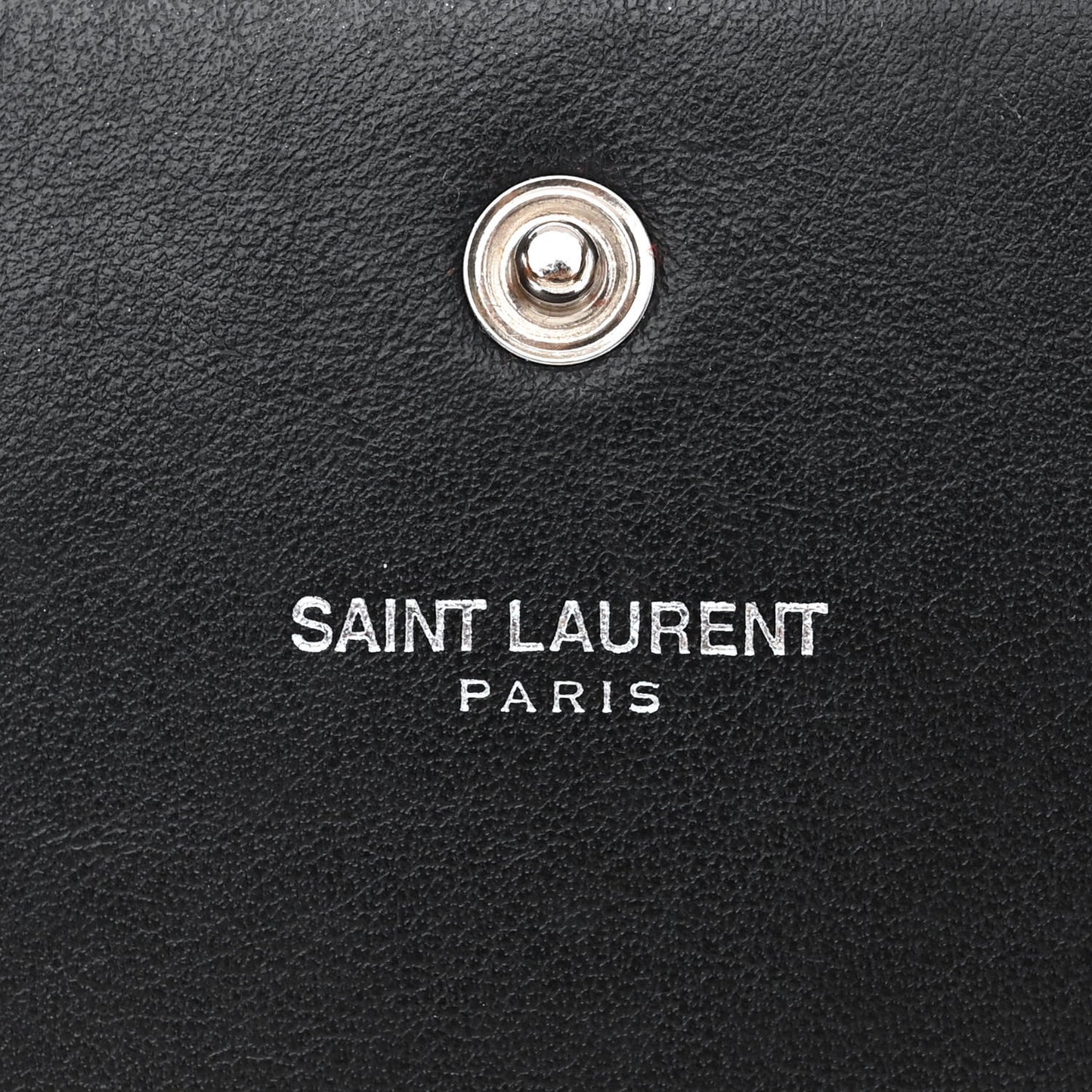 Velvet Crystal Monogram Chain Wallet Black