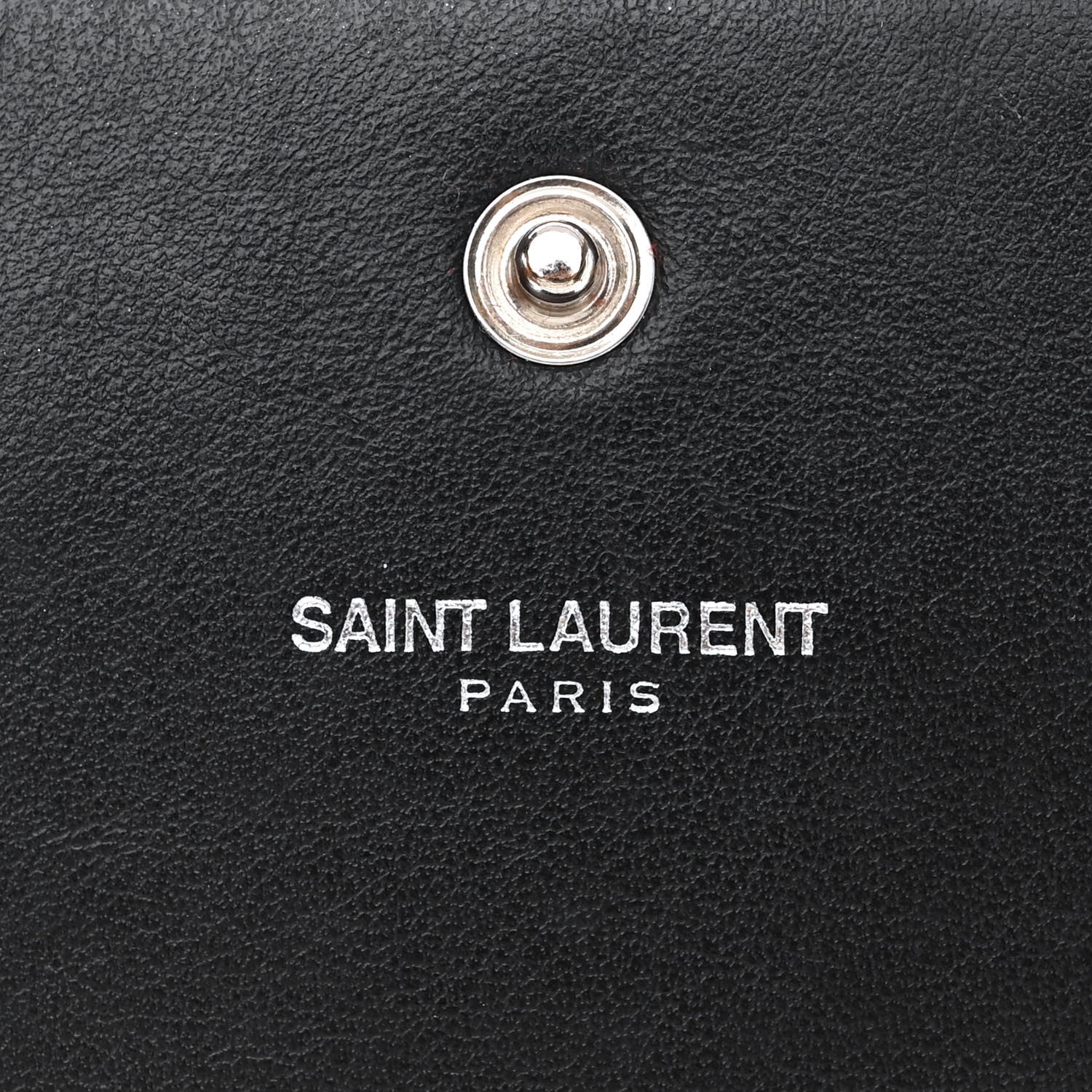 Saint Laurent Velvet Crystal Monogram Chain Wallet Black 6 of 14