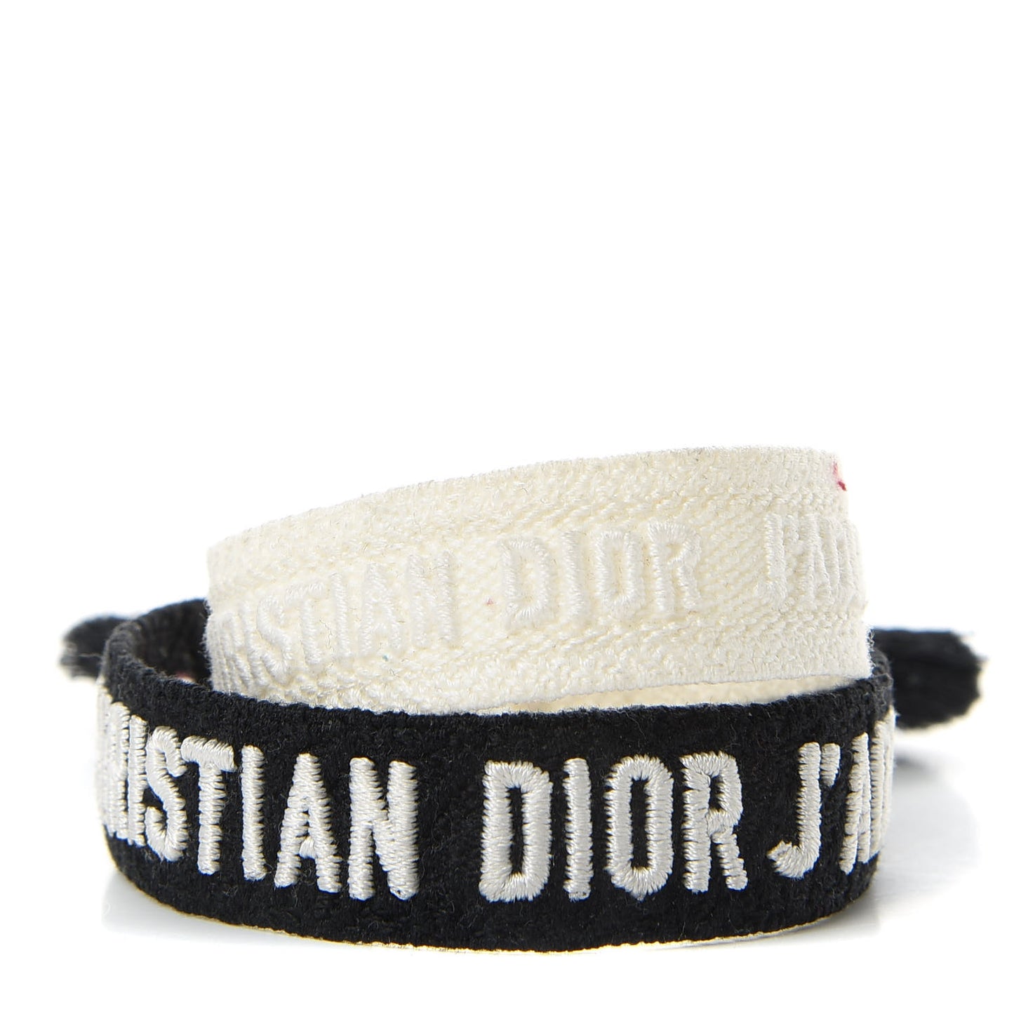 Woven Cotton J'Adior Friendship Bracelet Set Black White
