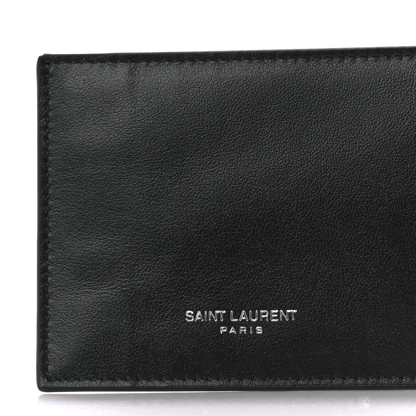 Calfskin Crocodile Embossed Monogram Uptown Chain Wallet Black