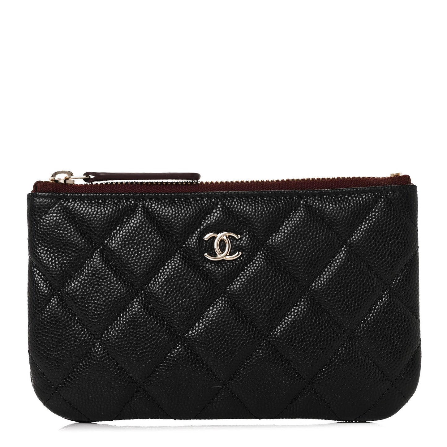Caviar Quilted Small Cosmetic Case Black