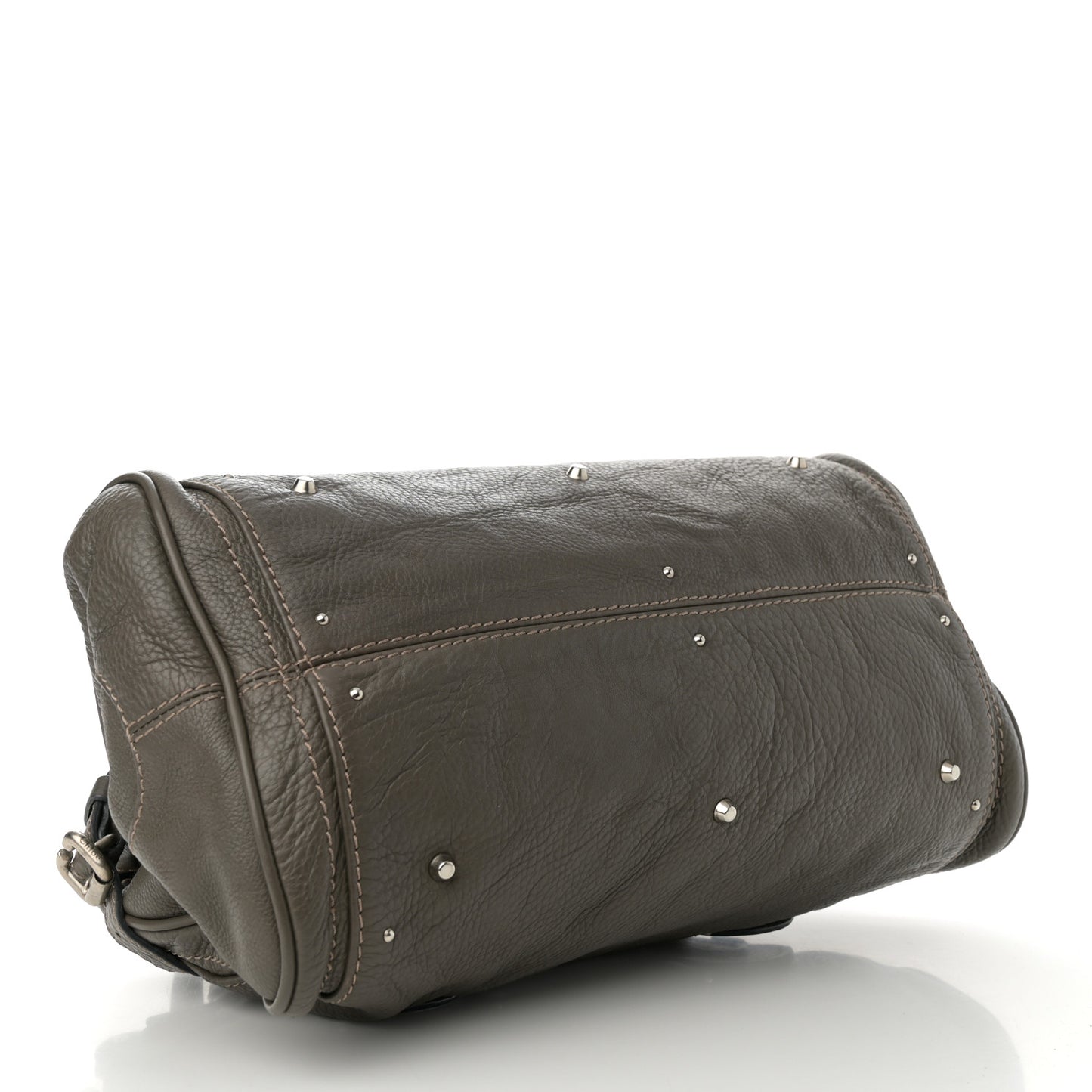 Calfskin Medium Paddington Satchel Gris Vert