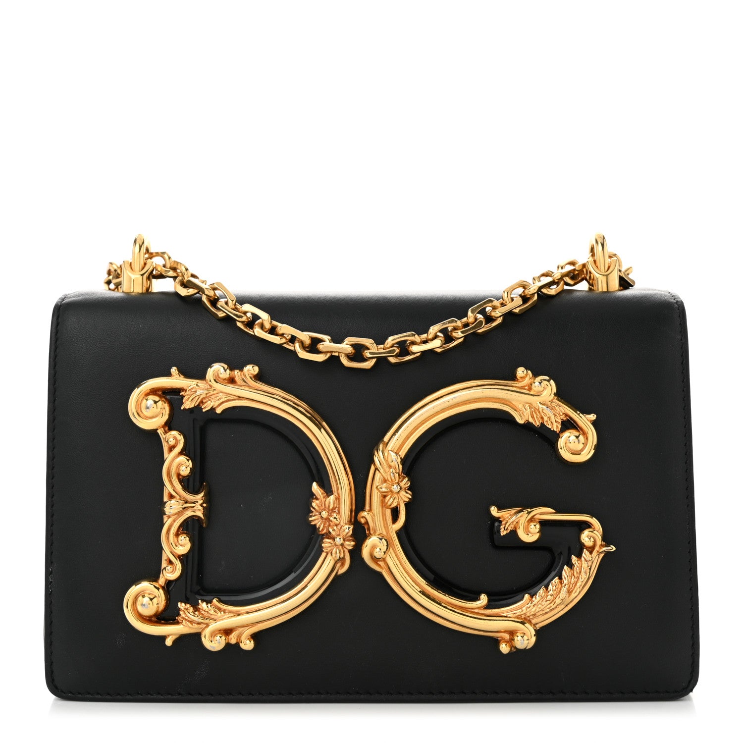 s*g様 DOLCE&GABBANA　ドルチェ&ガッバーナ ナポレオンバッグ Dolce & Gabbana Nappa DG Girls Shoulder Bag Black 1732268