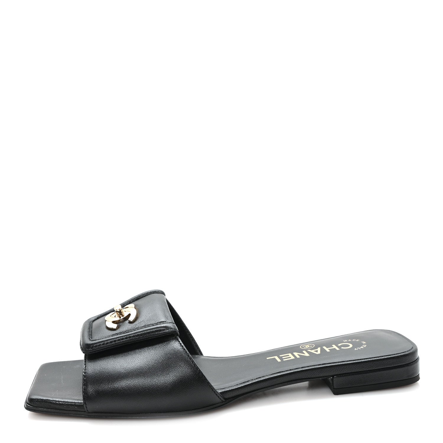 Chanel Lambskin CC Turnlock Mules 36.5 Black 1883416 – FASHIONPHILE