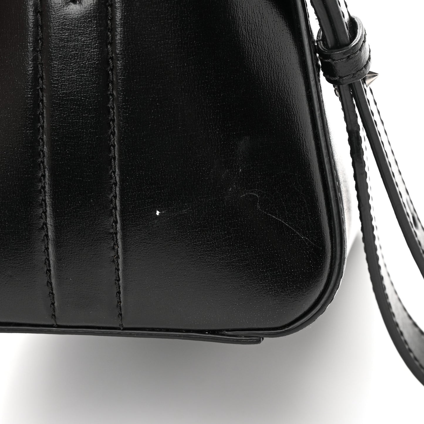 Shiny Lord Calfskin Mini Antigona Black