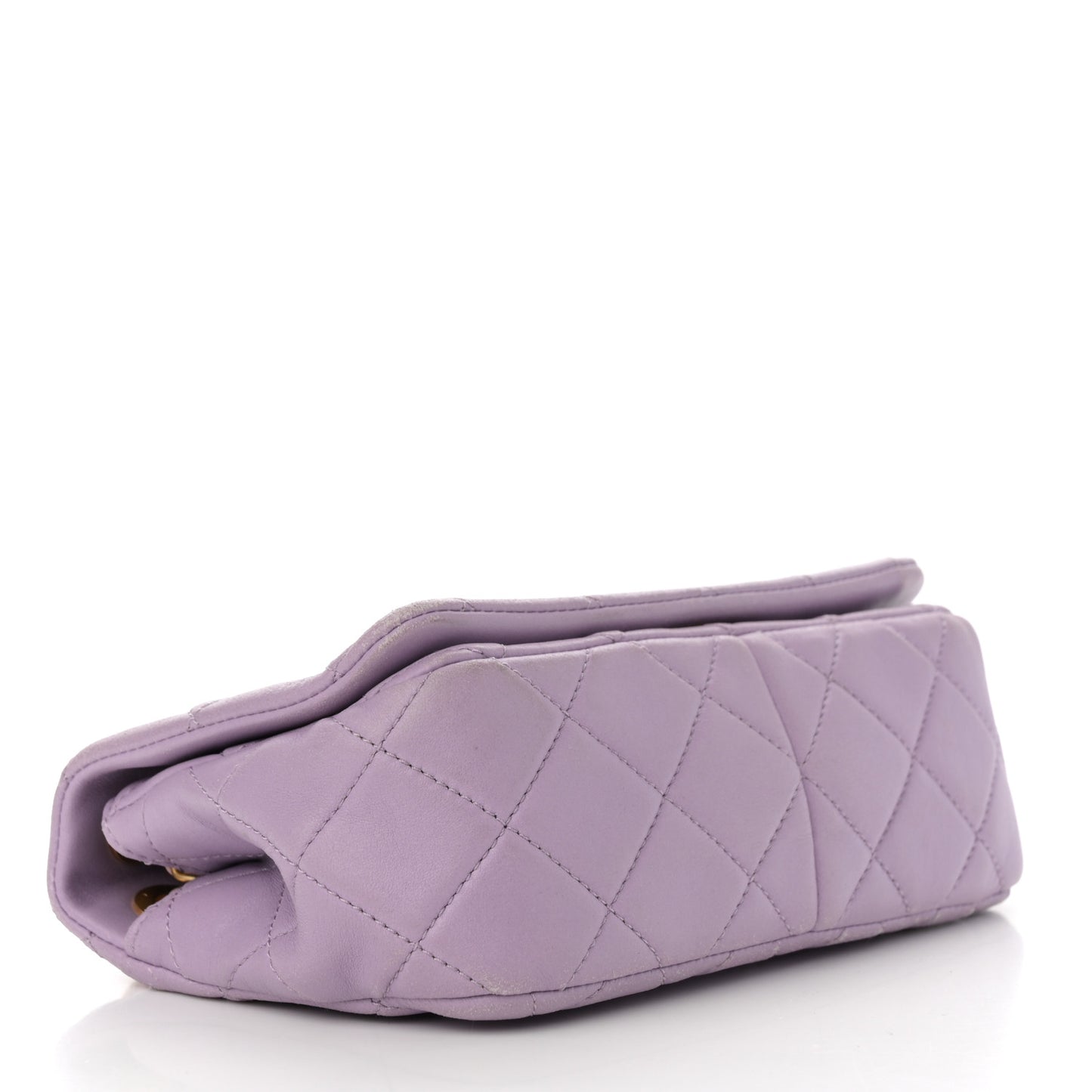 Lambskin Quilted Braided CC Small Flap Lilac