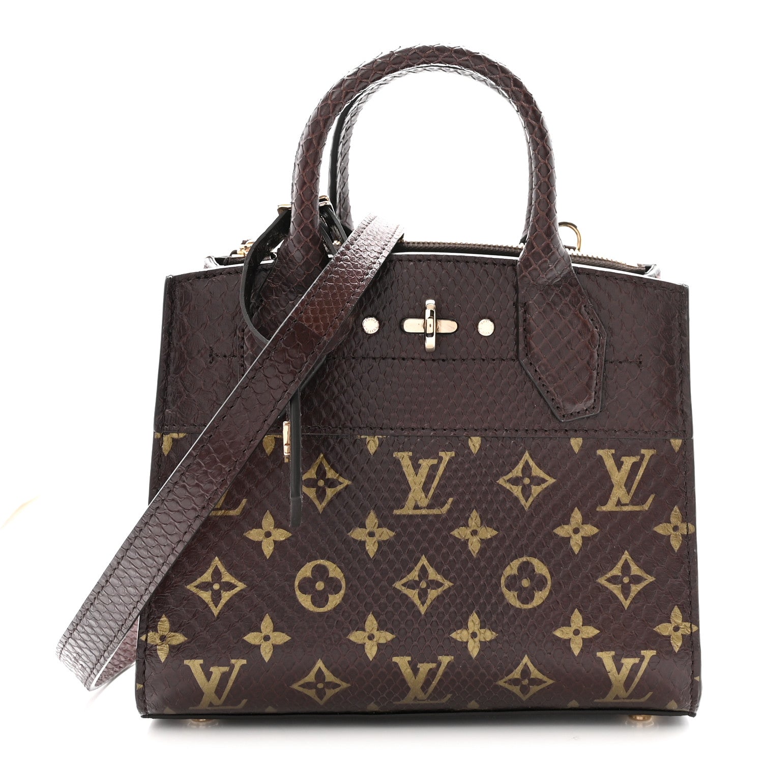 Louis Vuitton Snakeskin Monogram City Steamer Mini Brown 1886209