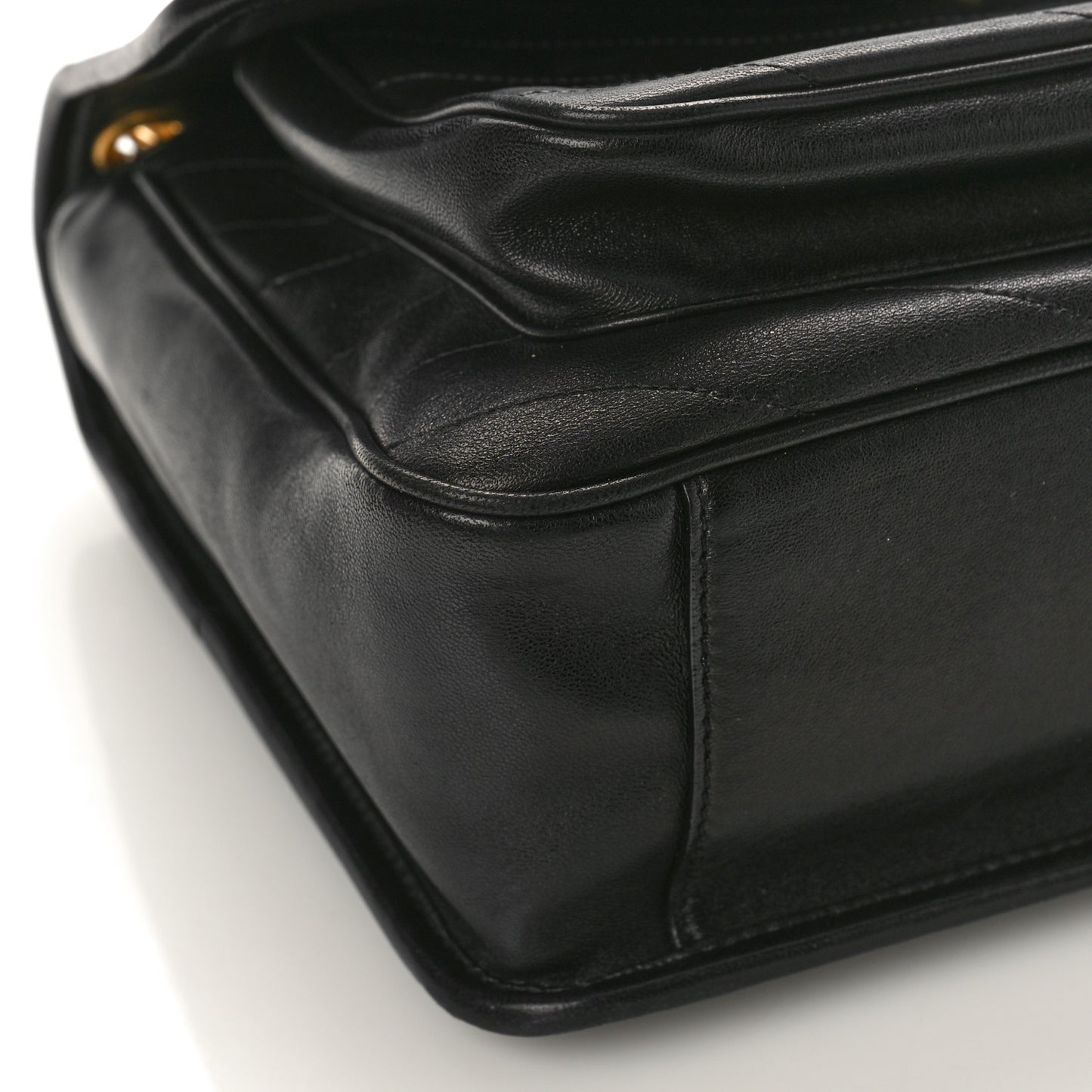 Lambskin Matelasse Monogram Medium Niki Chain Satchel Black