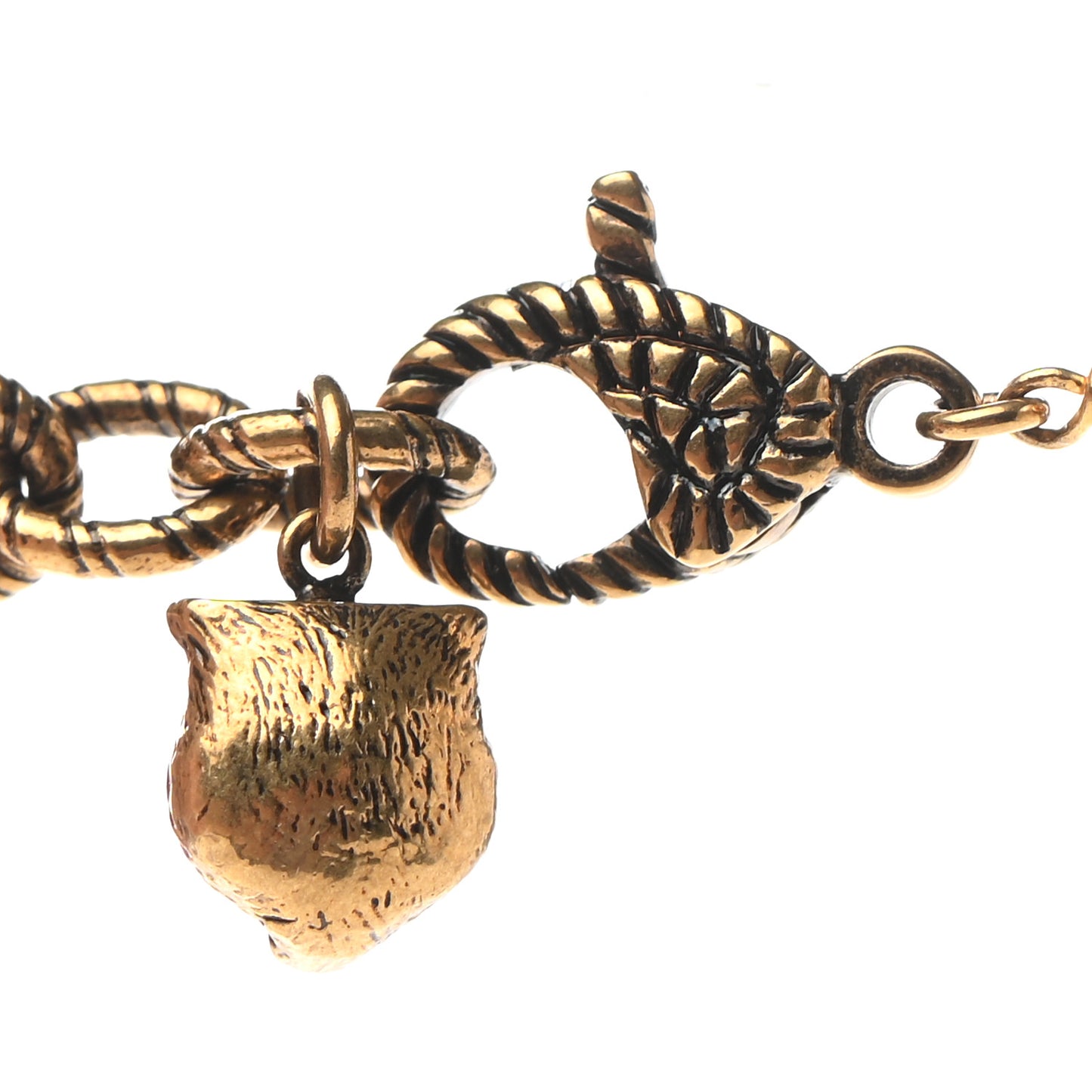 Crystal Pearl Marmont Dragon Necklace Aged Gold Multicolor
