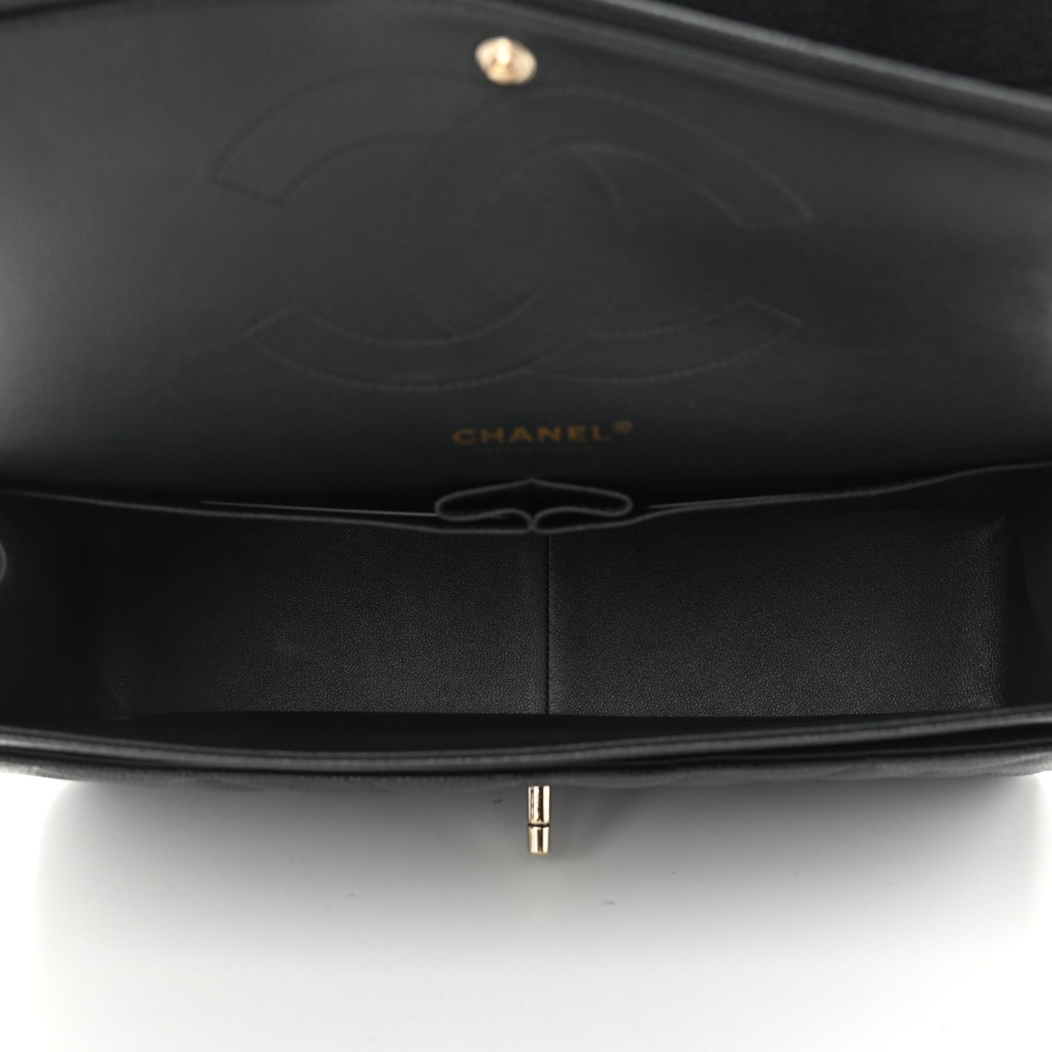 Chanel Caviar Quilted Jumbo Double Flap Dark Grey 7 of 12