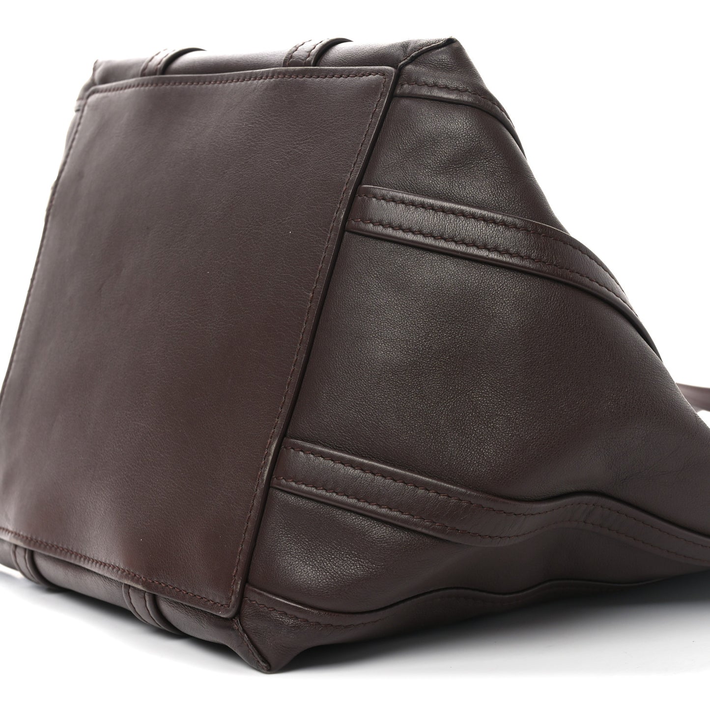 Calfskin Large Laundry Cabas Tote Marron Chocolate