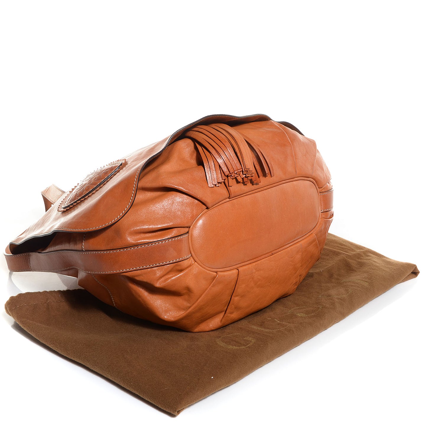 Calfskin Tattoo Heart Tribeca Messenger Bag Tan