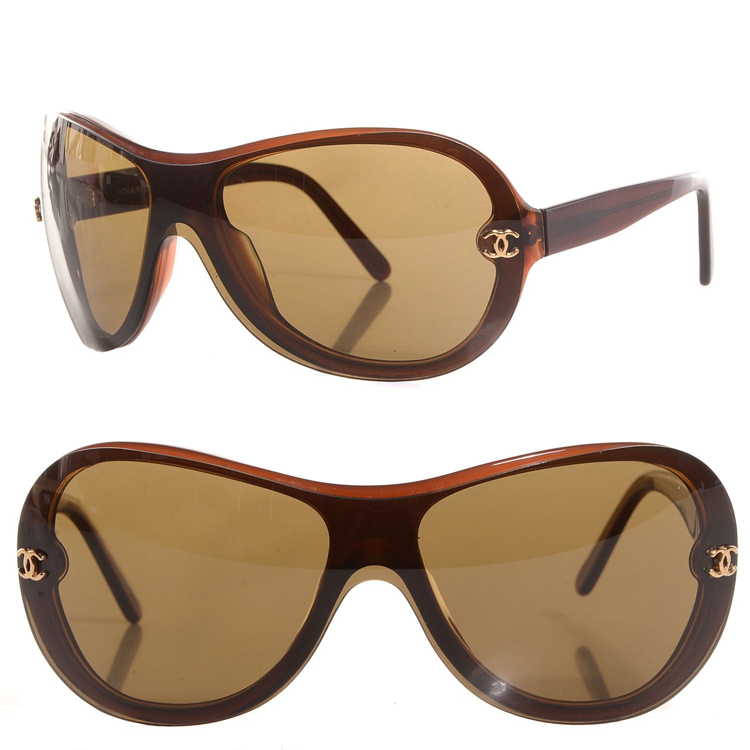 Chanel CC Logo Sunglasses Brown 5066 1 of 6