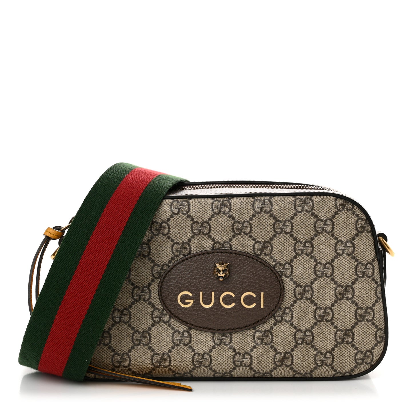 GG Supreme Monogram Web Neo Vintage Shoulder Bag Beige New Acero Crop
