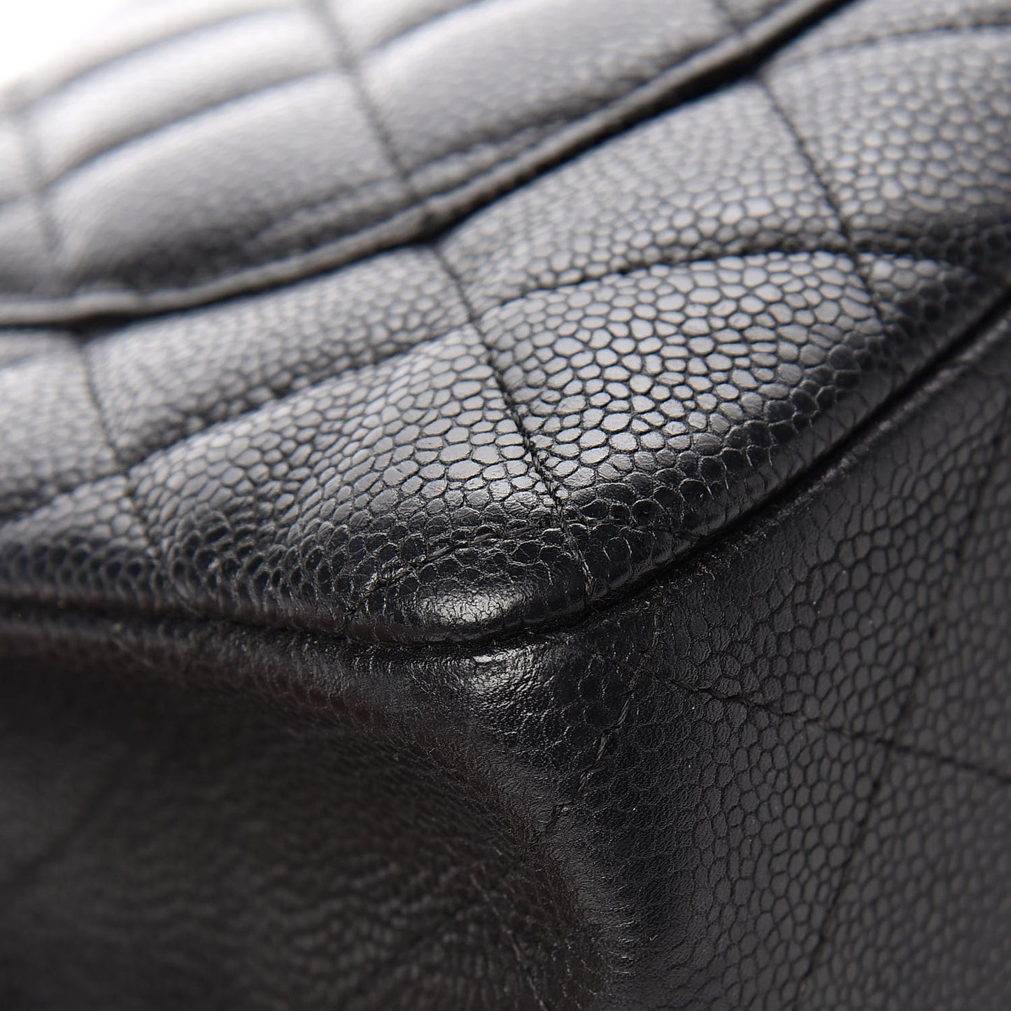Caviar Quilted Jumbo Single Flap Black