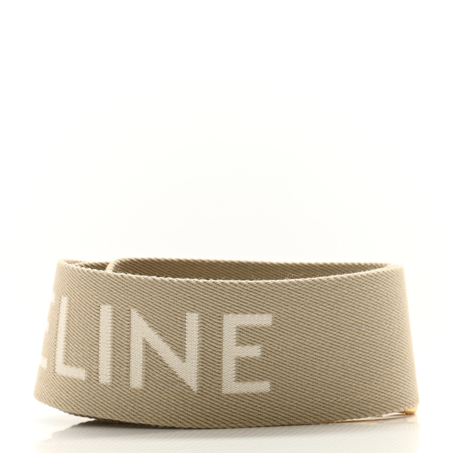 Celine Jacquard Wool Logo Short Strap Beige White 2 of 6