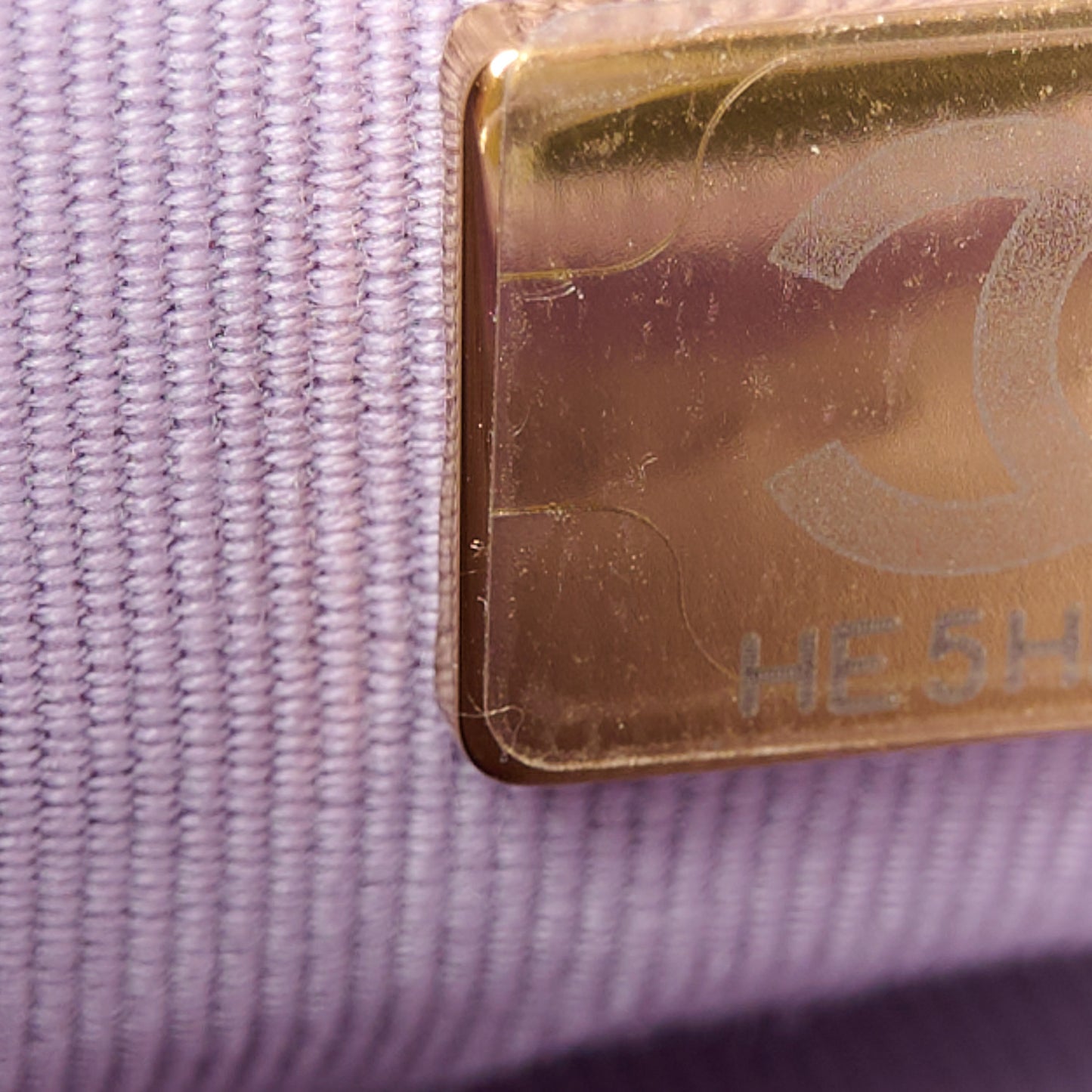 Shiny Aged Calfskin Quilted Nano Kelly Shopper Lilac