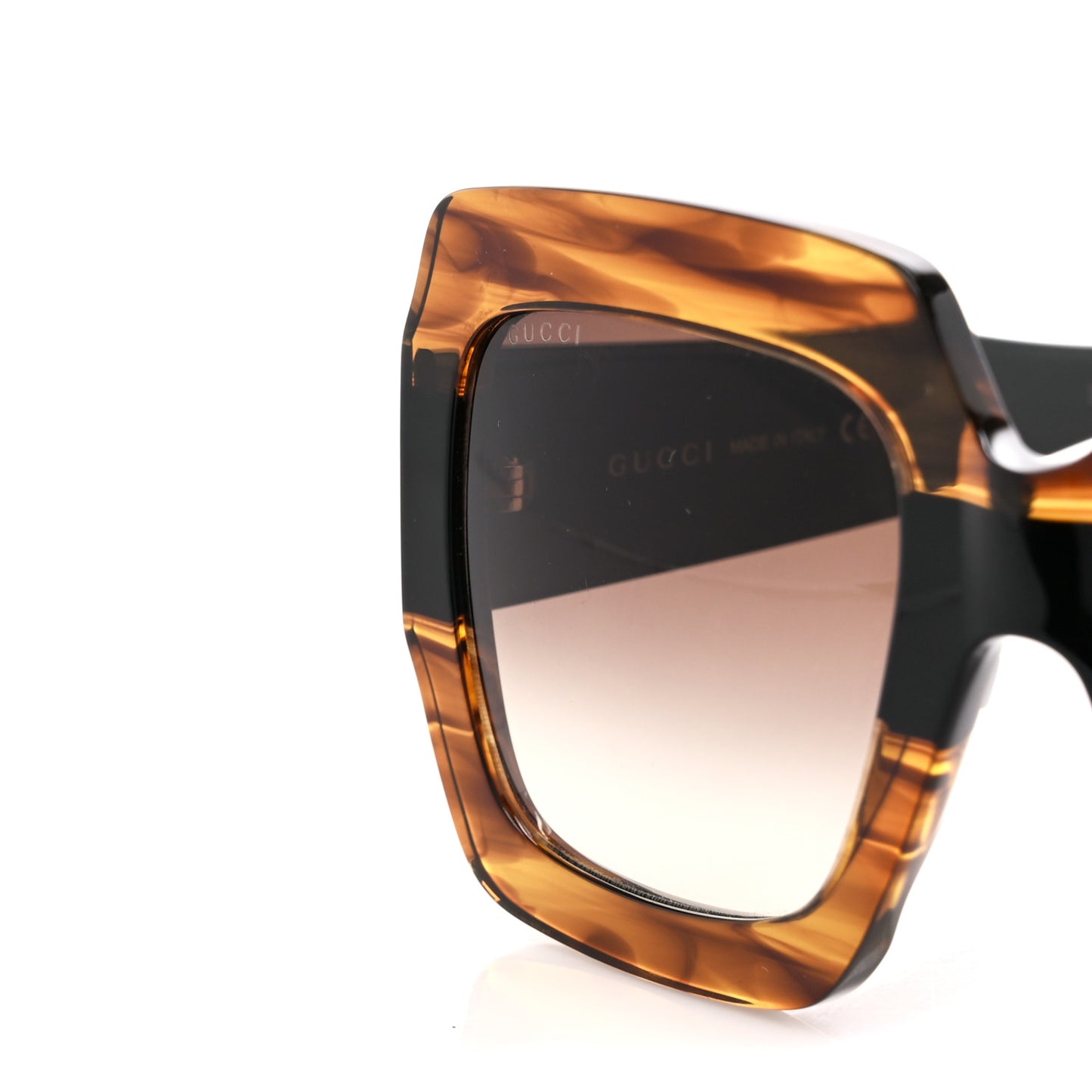 Acetate Square Frame Sunglasses GG0053S Havana
