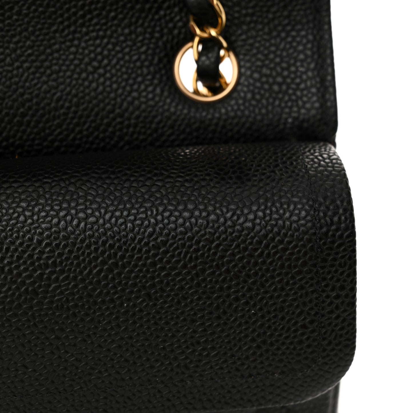 Caviar Quilted Small Double Flap Black