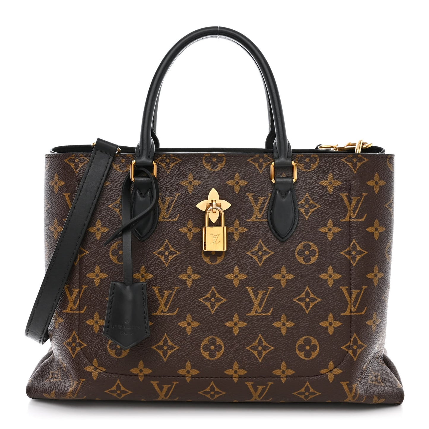 Monogram Flower Tote Black
