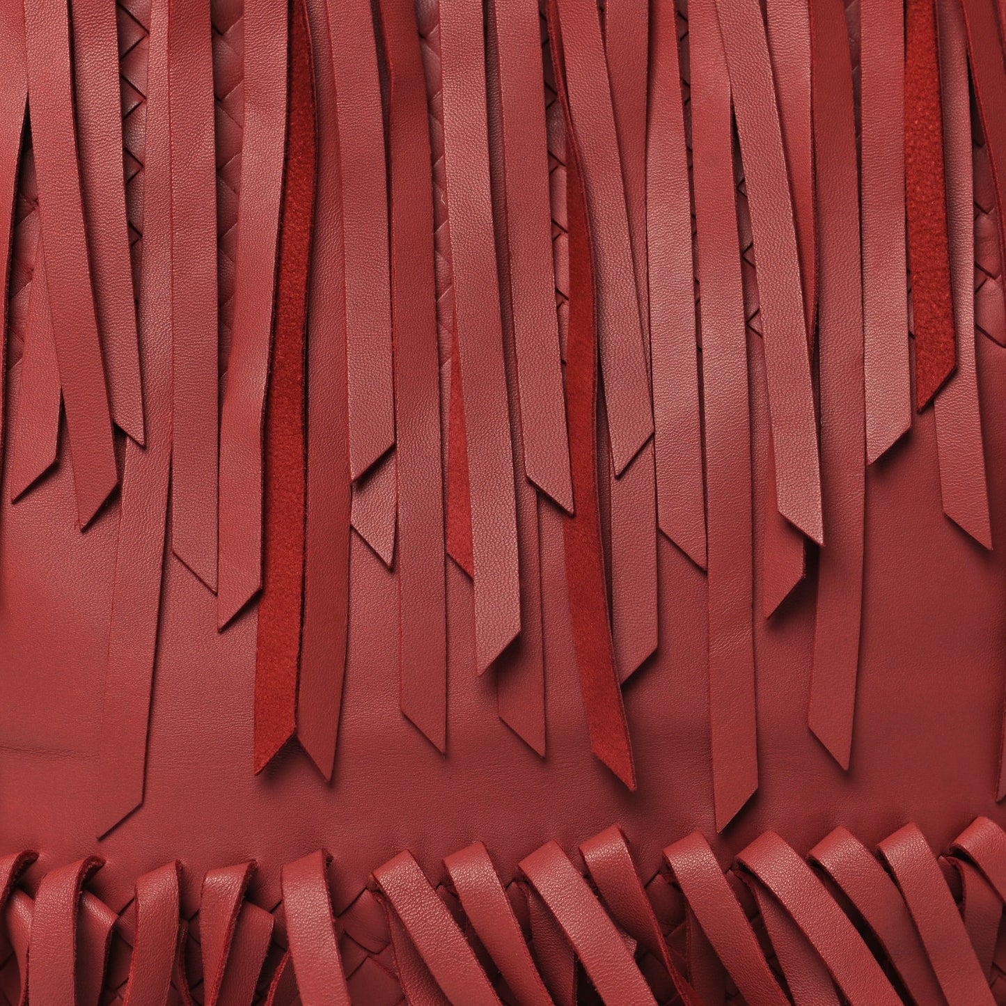 Nappa Fringe Tote Rust