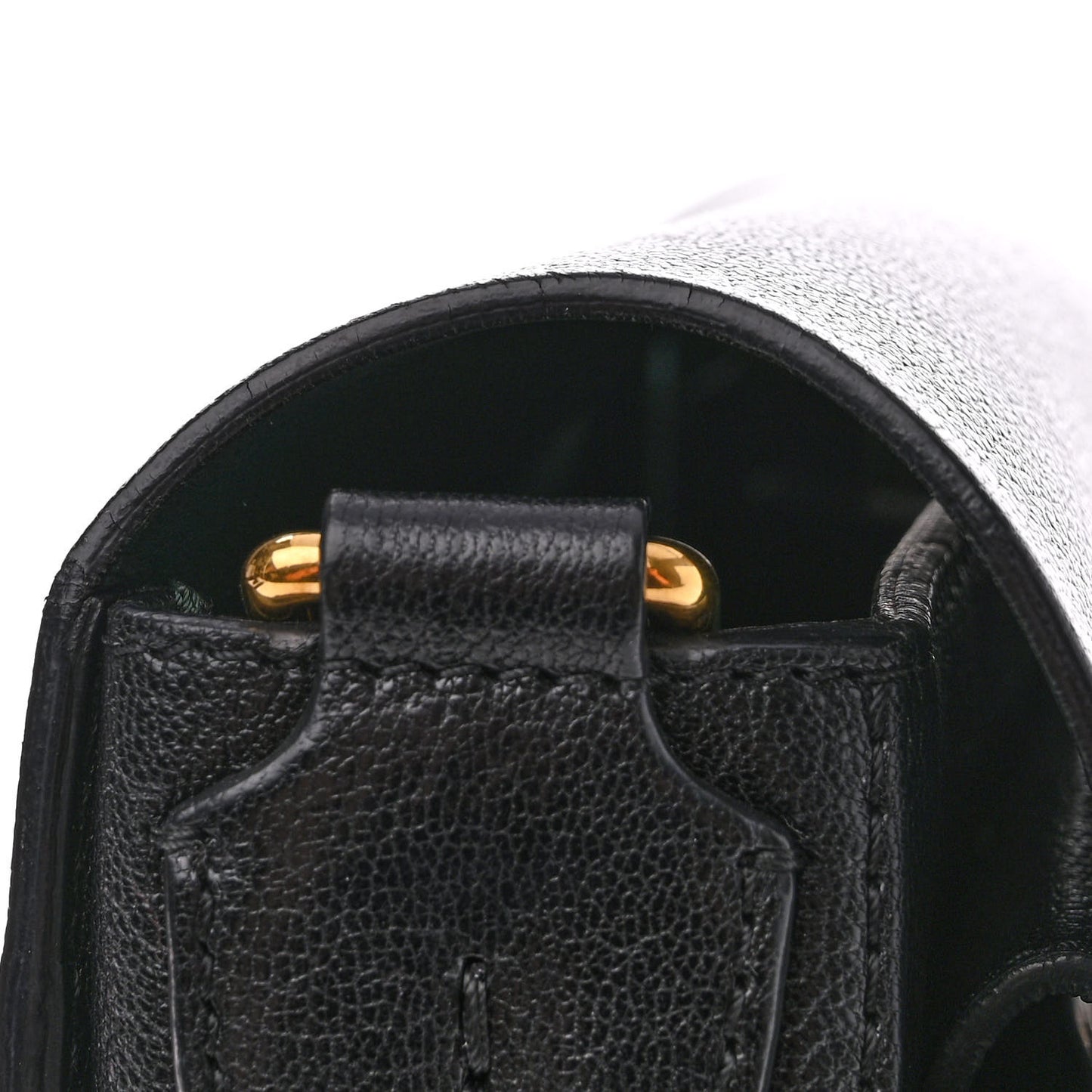 Calfskin Square Satchel Black