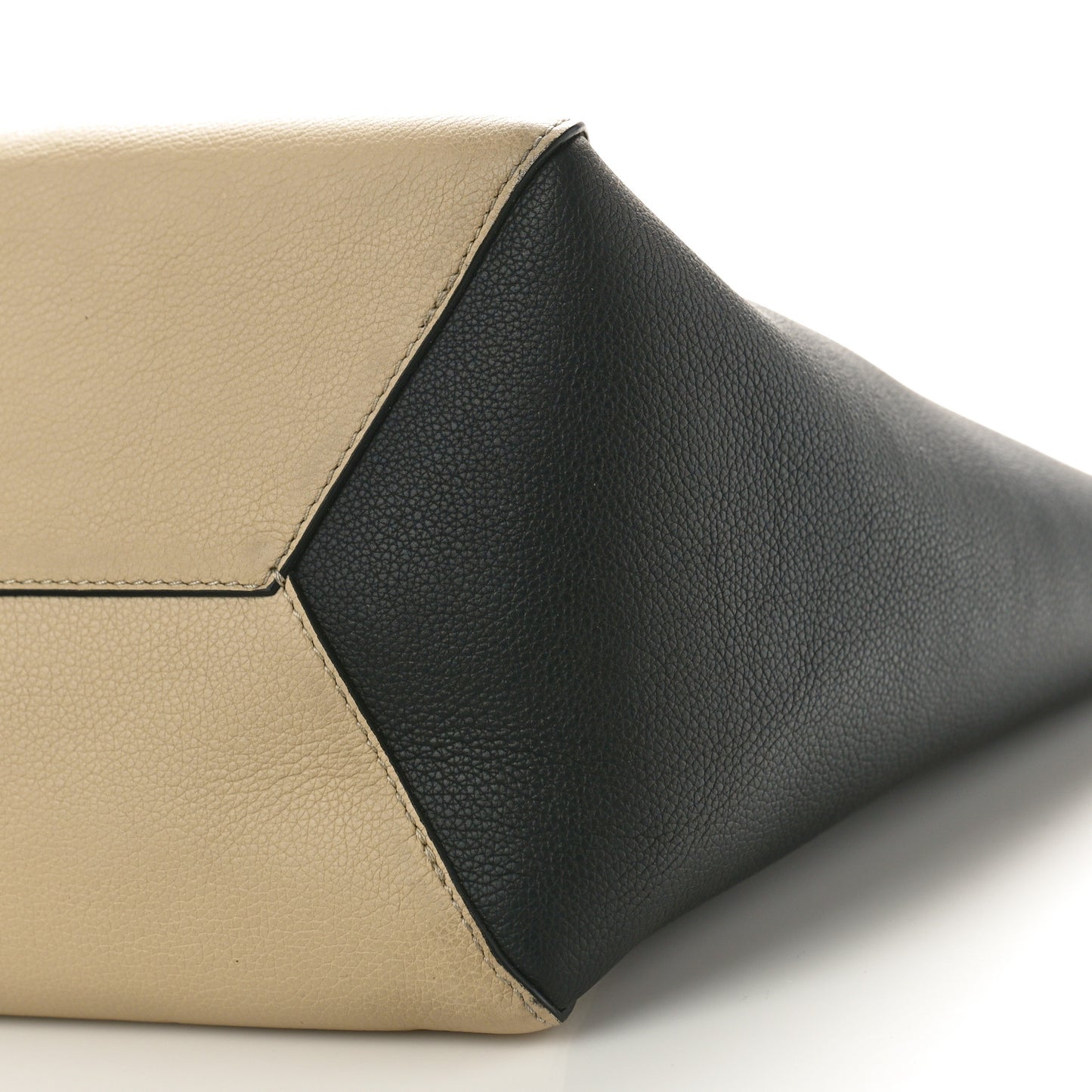 Calfskin Lockme Go Tote Black Vanilla
