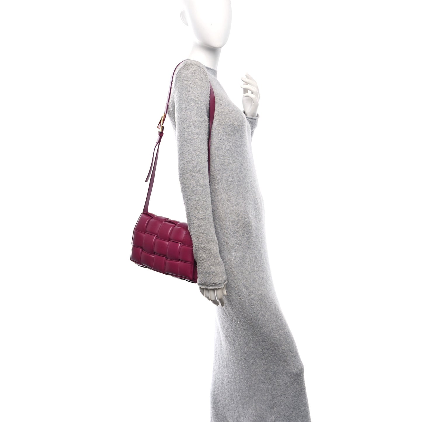 Nappa Maxi Intrecciato Padded Cassette Crossbody Bag Cinnabar