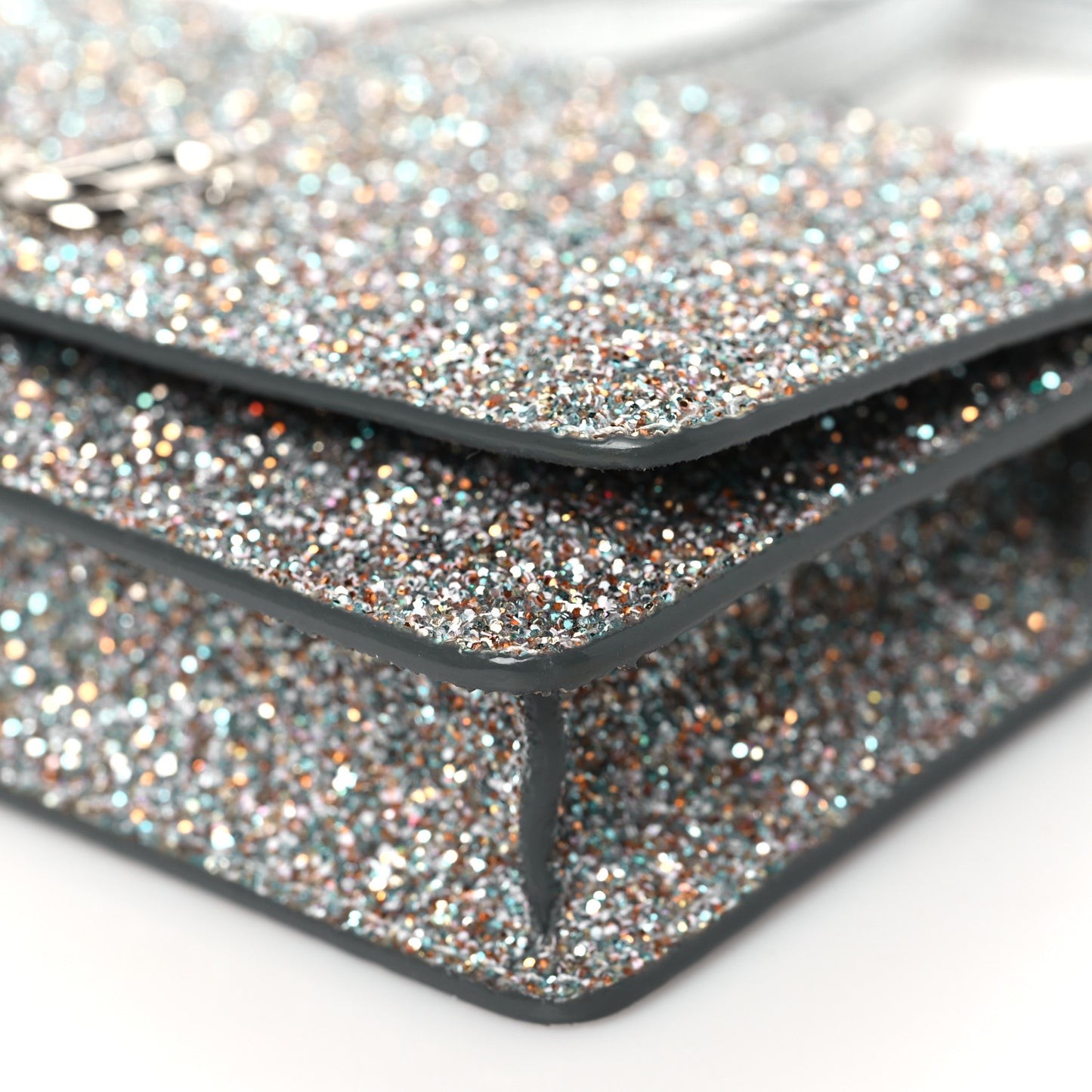 Glitter Palace Wallet On Chain Silver Multicolor