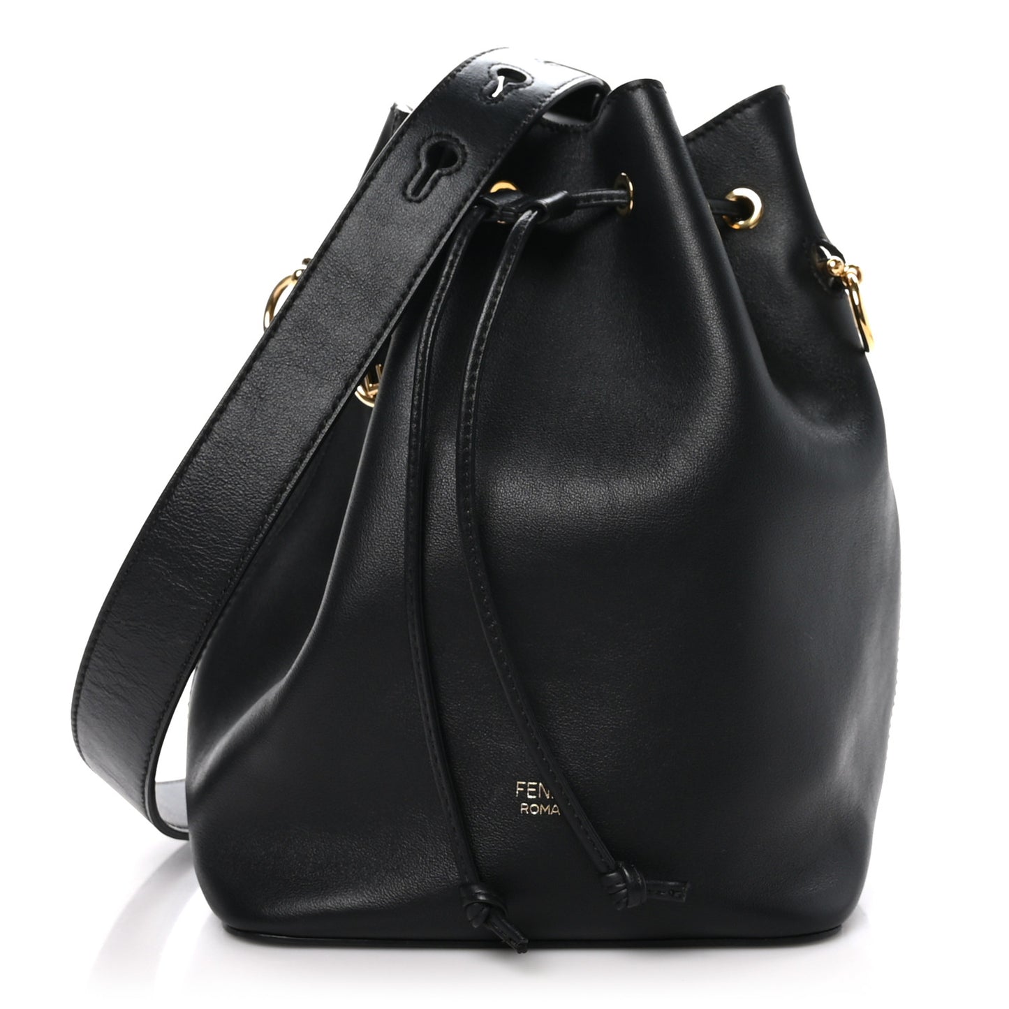 Vitello Grace Matte F is Fendi Grande Mon Tresor Bucket Bag Black