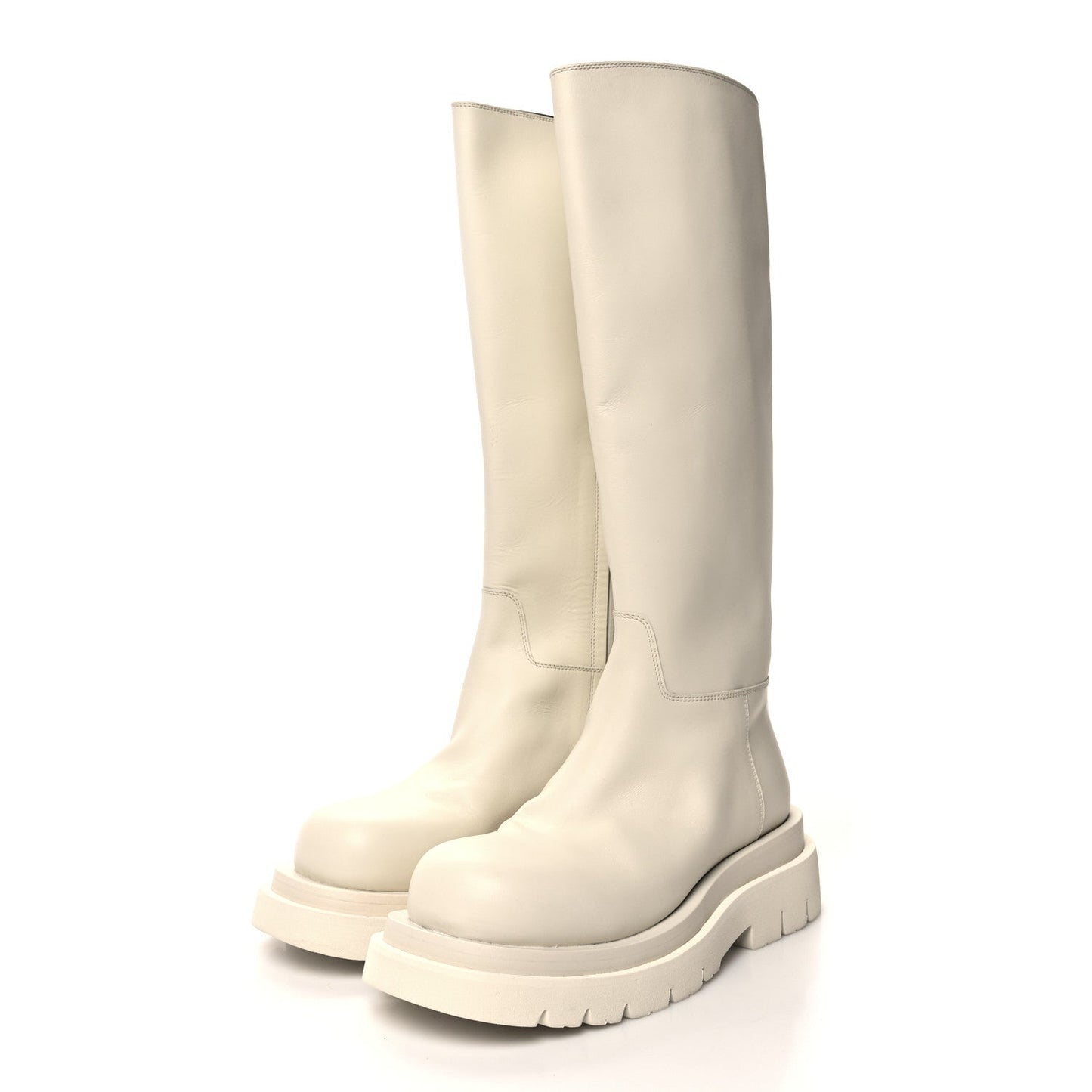 Calfskin The Lug High Boots 36 Sea Salt