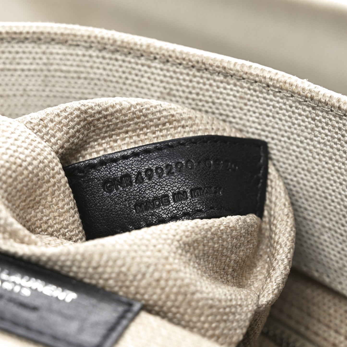 Linen Calfskin Rive Gauche Tote Greggio Natural