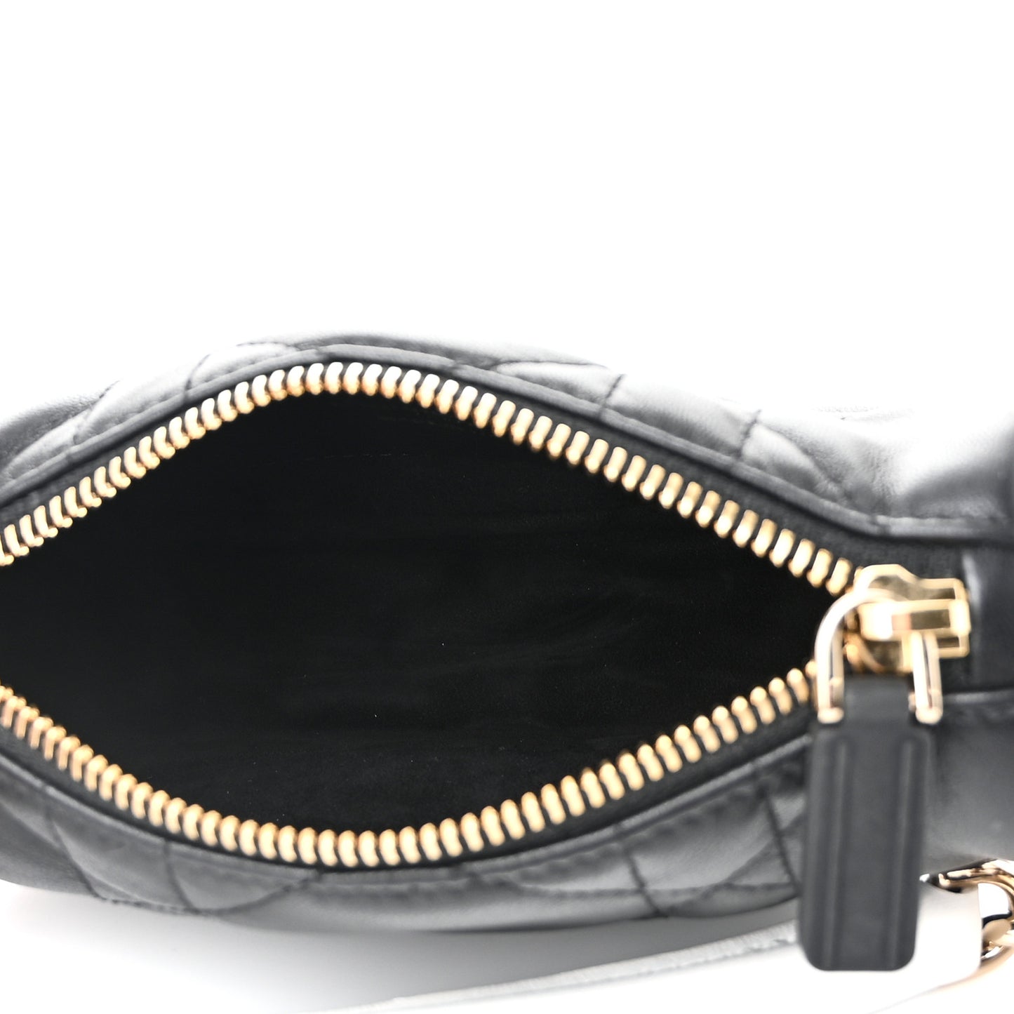 Lambskin Cannage Micro Dior Vibe Hobo Bag Black