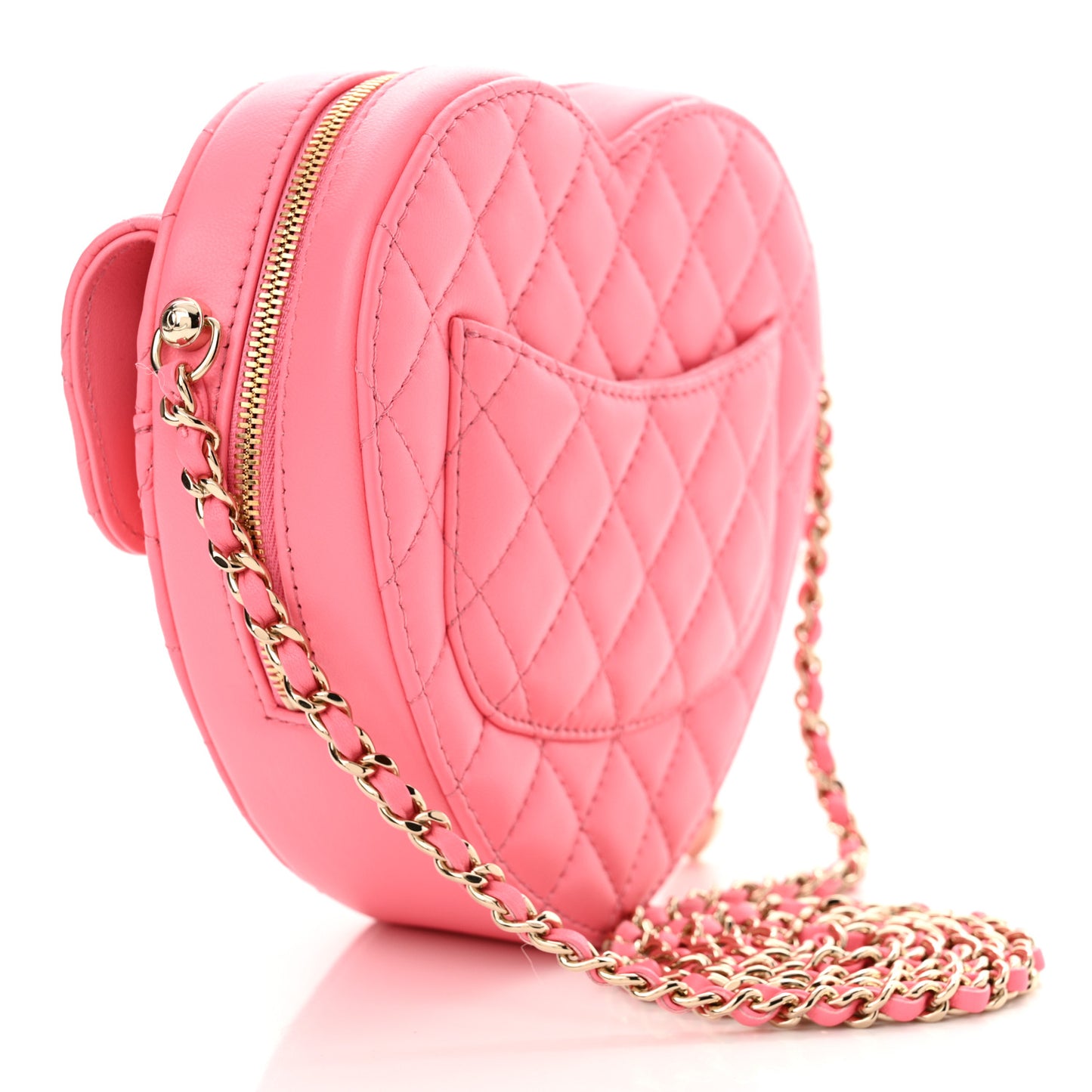 Lambskin Quilted CC In Love Heart Bag Pink