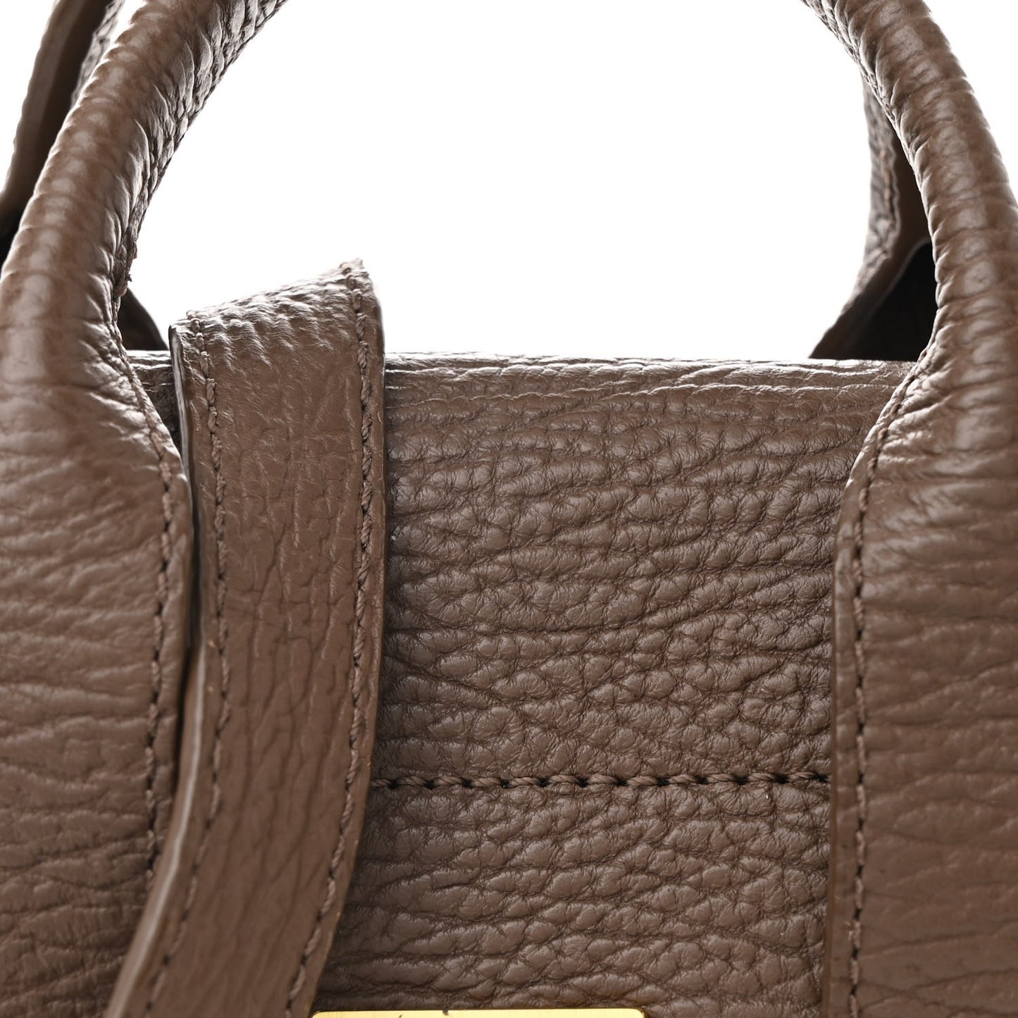 Textured Calfskin Mini Pashli Satchel Taupe