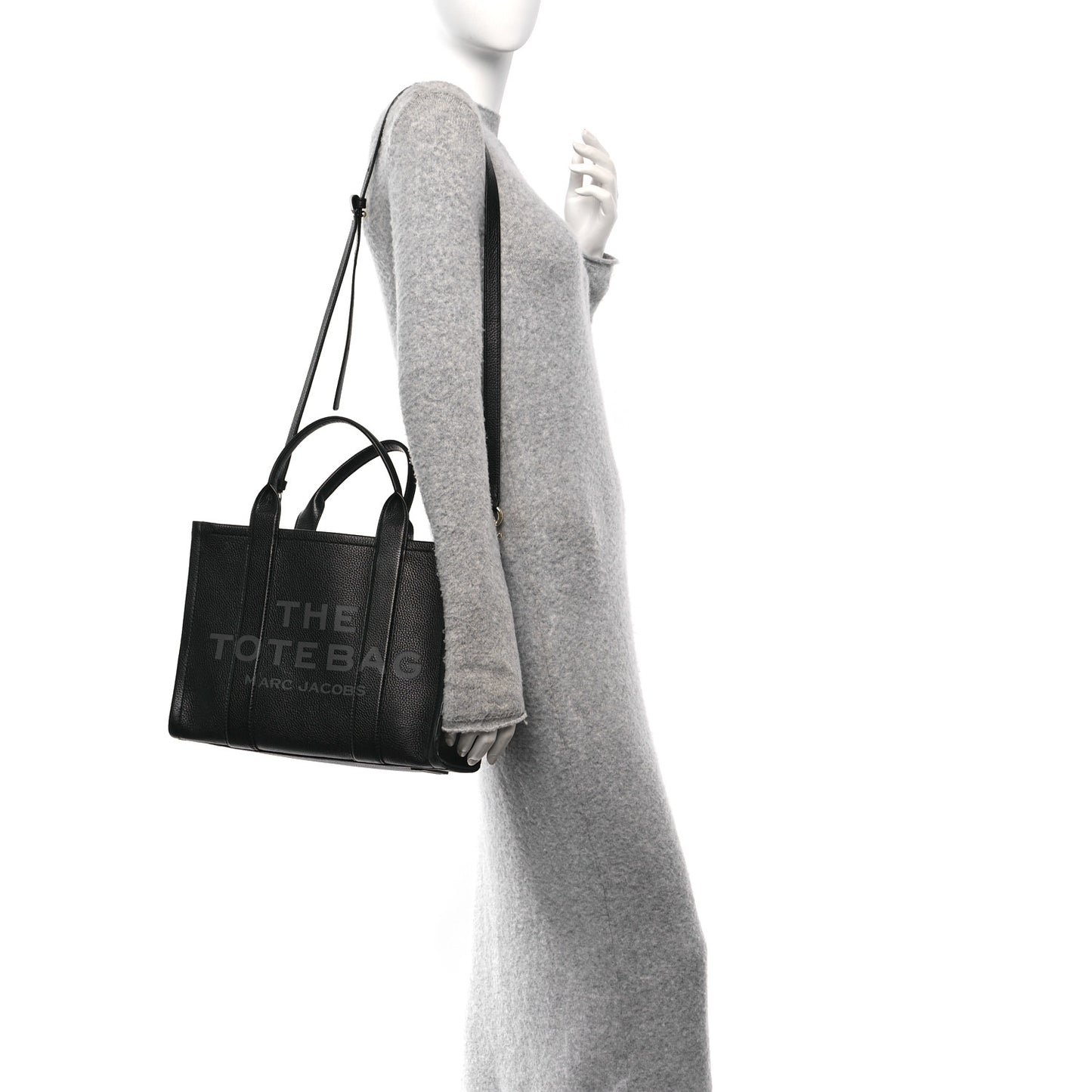 Grained Calfskin Medium The Tote Bag Black