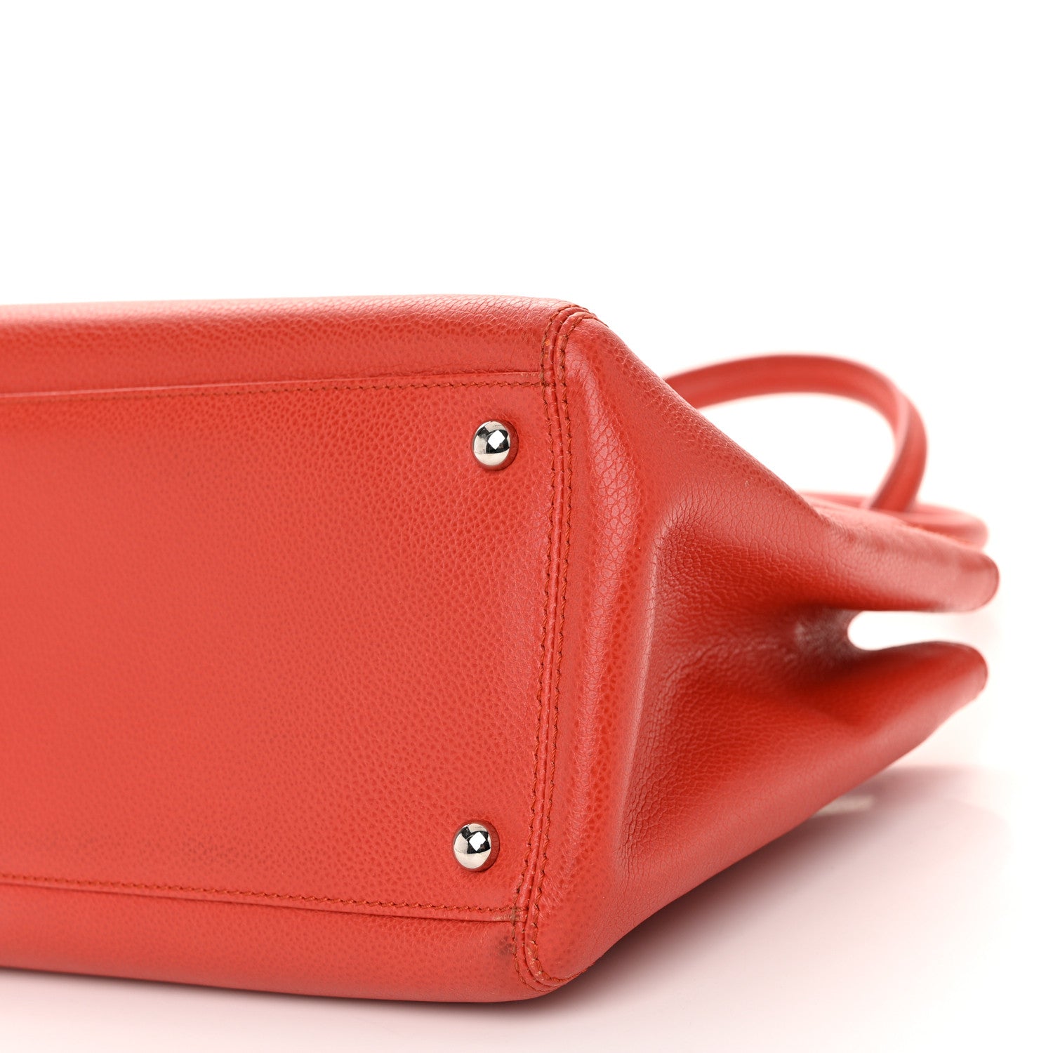 Chanel Calfskin Small Cerf Executive Shopper Tote Red 10 of 11
