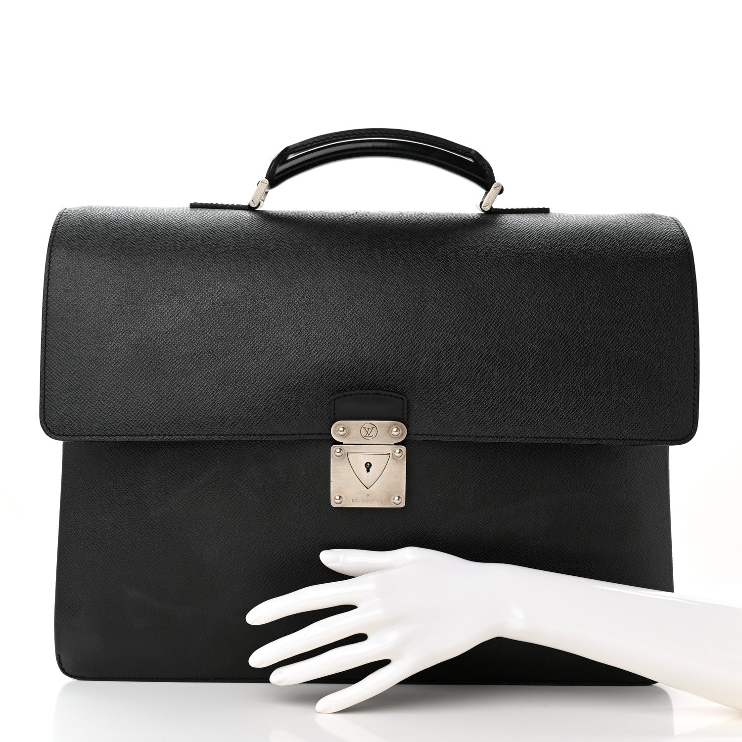 Louis Vuitton Taiga Robusto 2 Compartment Briefcase Black 2 of 18