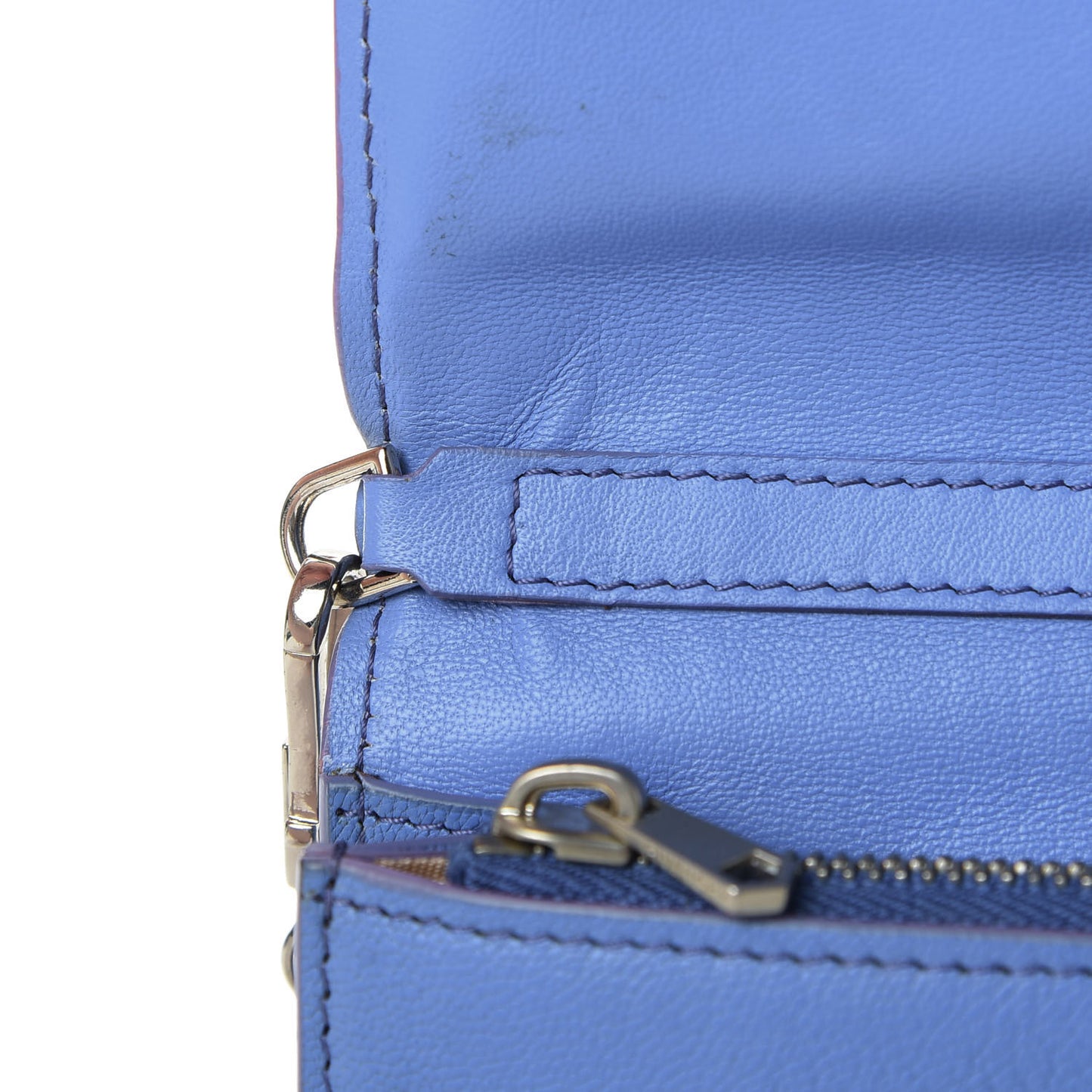 Sugar Goatskin Pandora Chain Wallet Blue