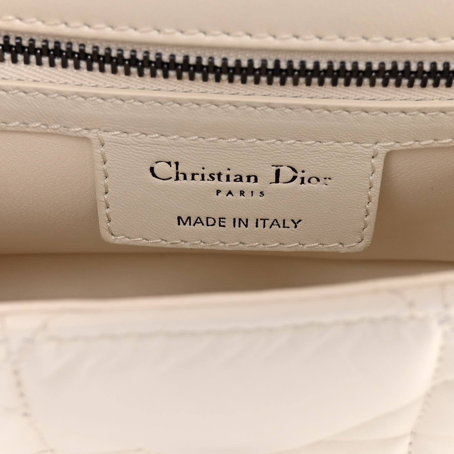 Christian Dior Lambskin Macrocannage Small Dior Caro Bag Ivory 6 of 9