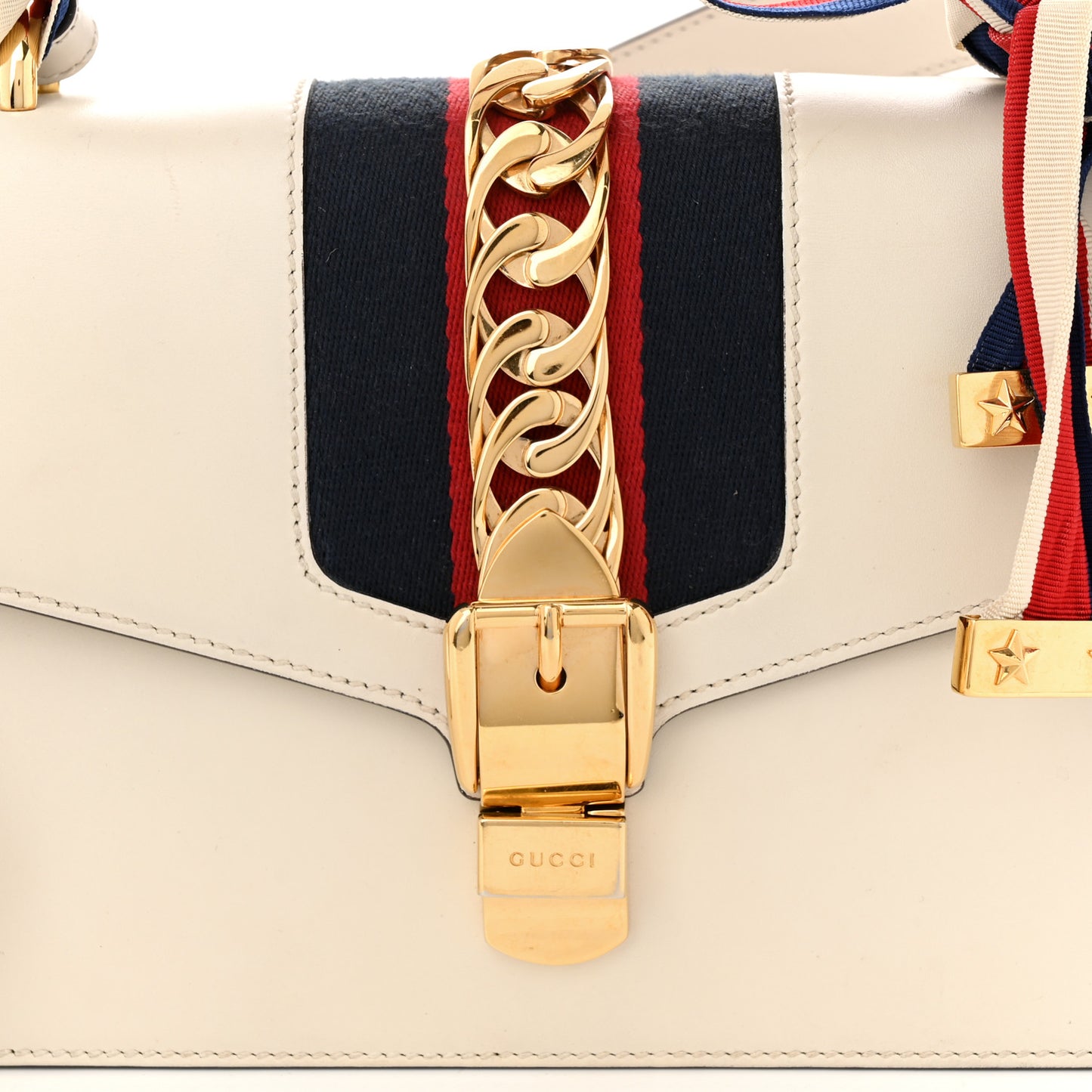 Calfskin Small Sylvie Shoulder Bag Off White