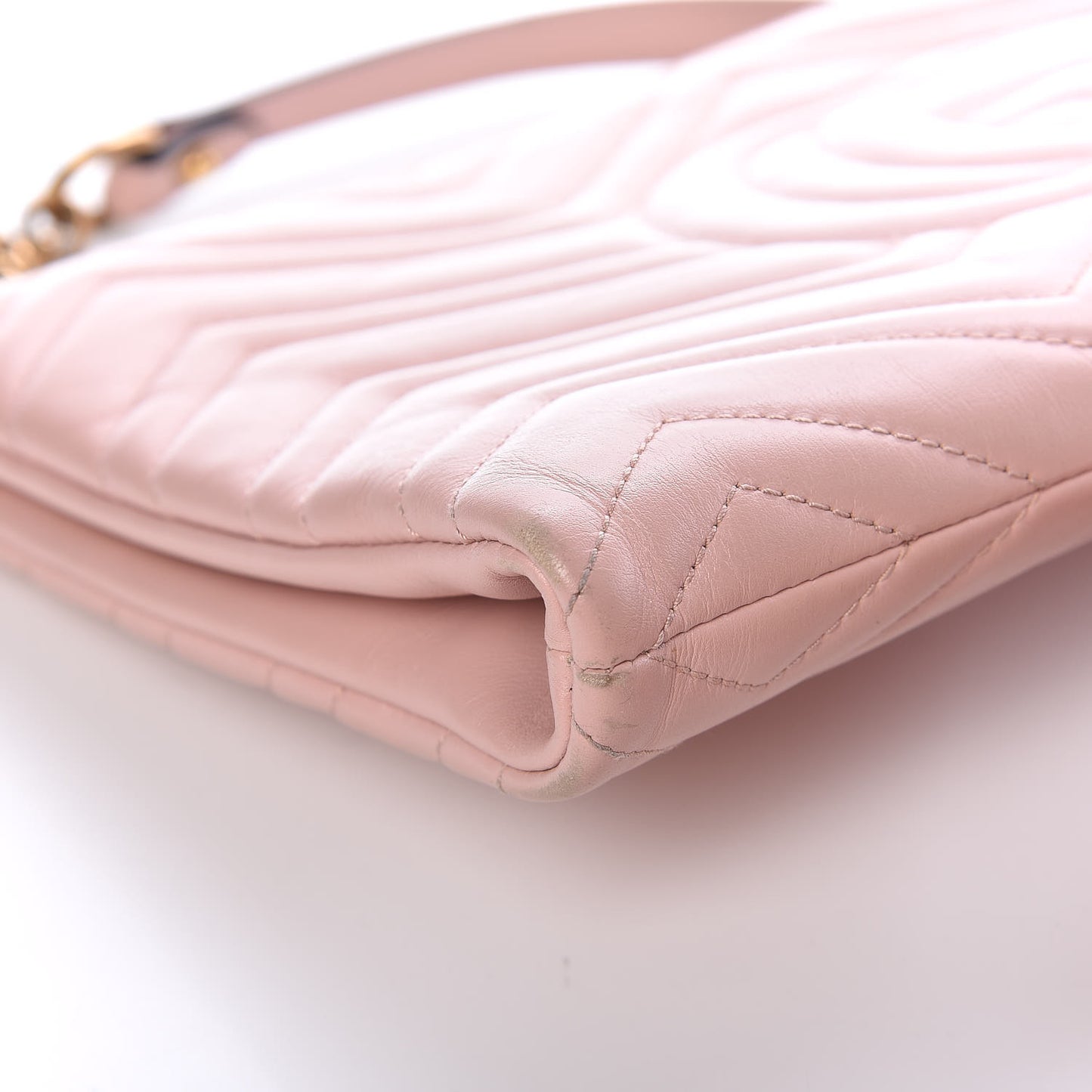 Calfskin Matelasse GG Marmont Double Zip Chain Bag Perfect Pink
