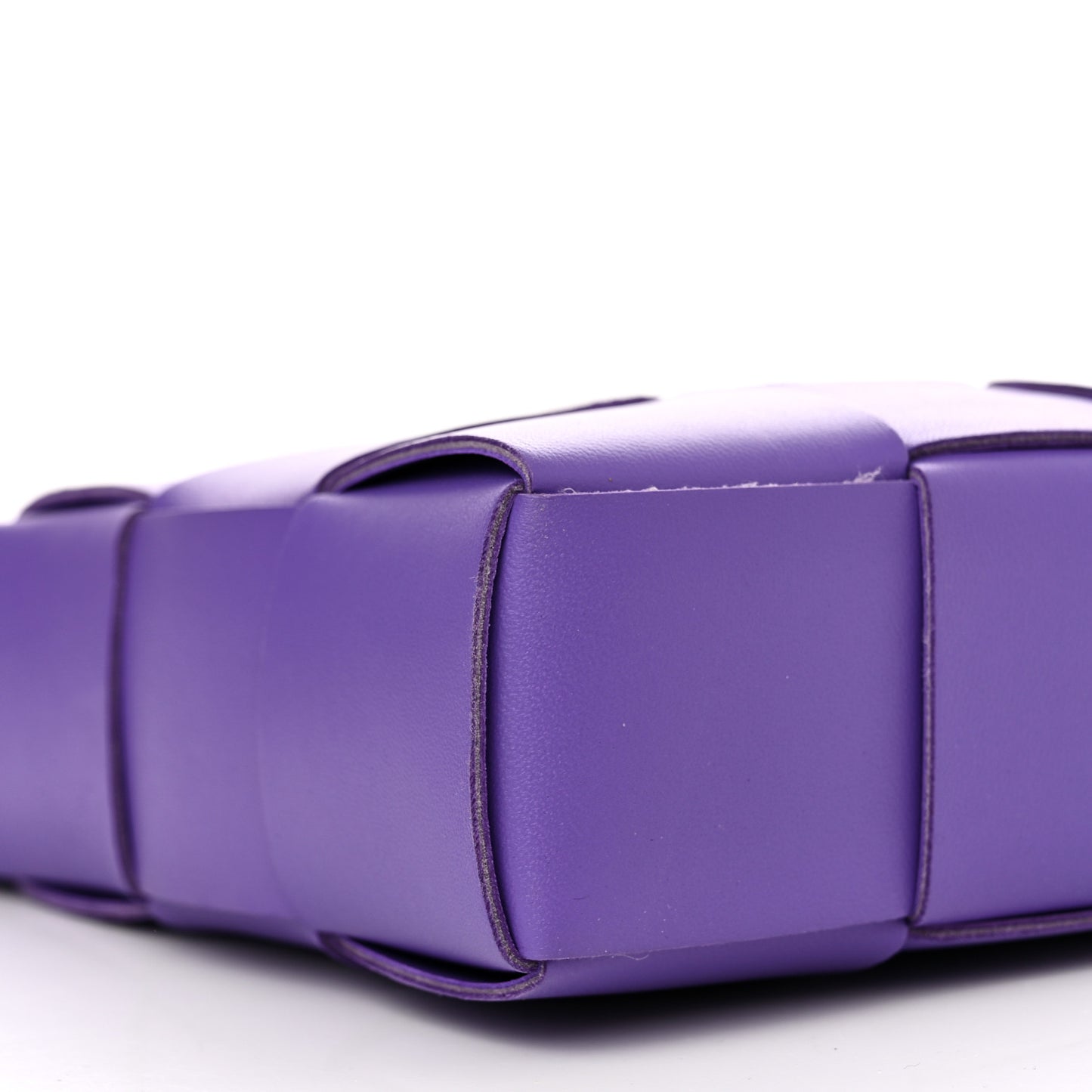 Lambskin Maxi Intrecciato North South Cassette Tote Purple