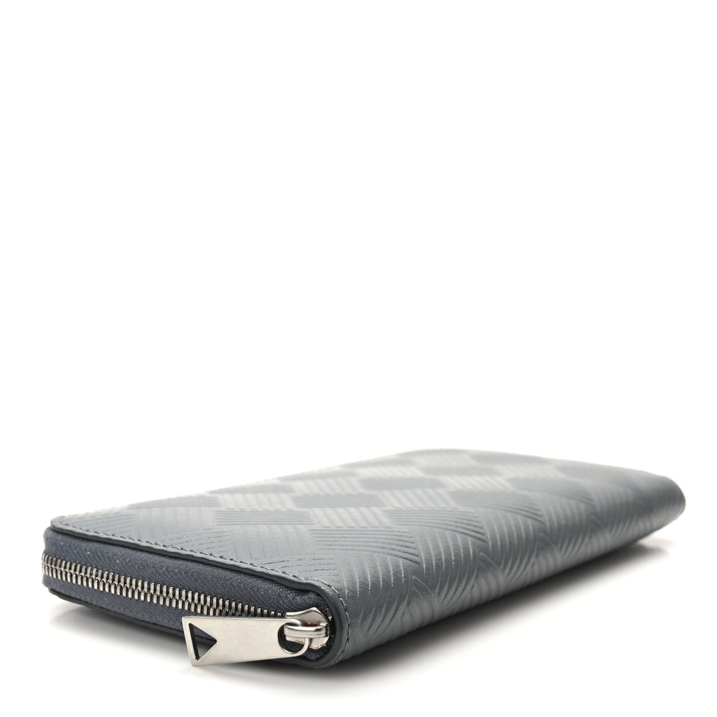 Nappa Intrecciato Embossed Zip Around Wallet Thunder