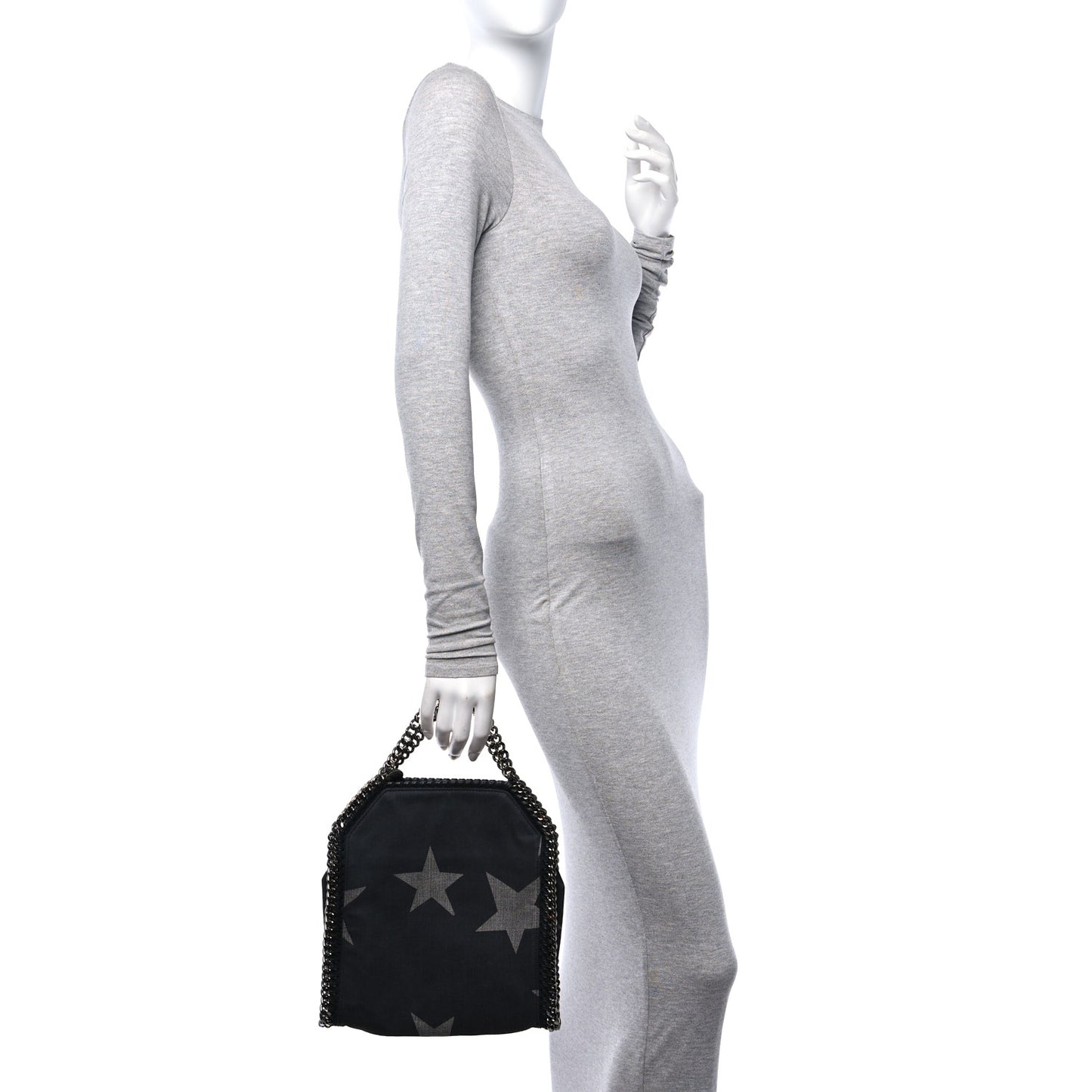 Denim Star Mini Falabella Tote Black