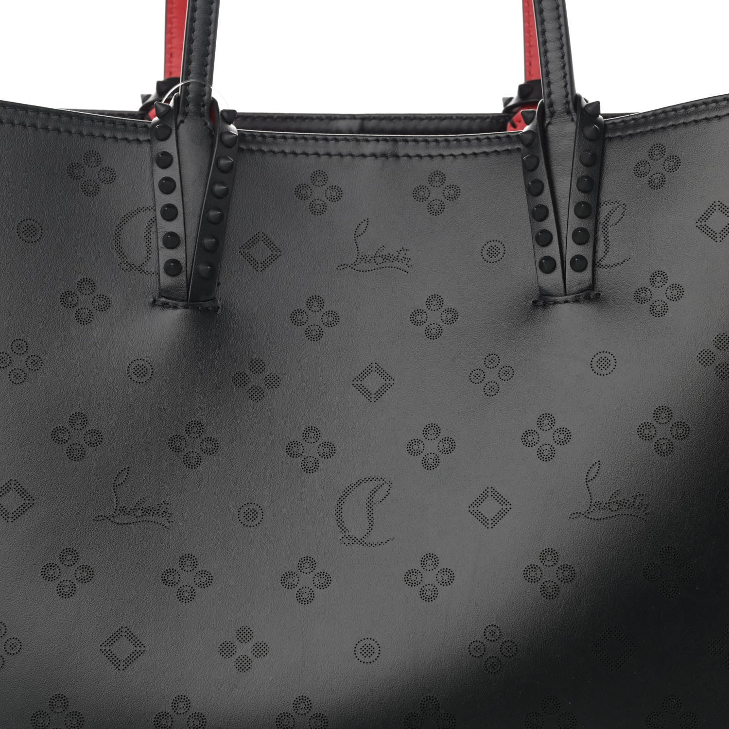 Christian Louboutin Calfskin Loubinthesky East West Cabata Tote Black 8 of 12