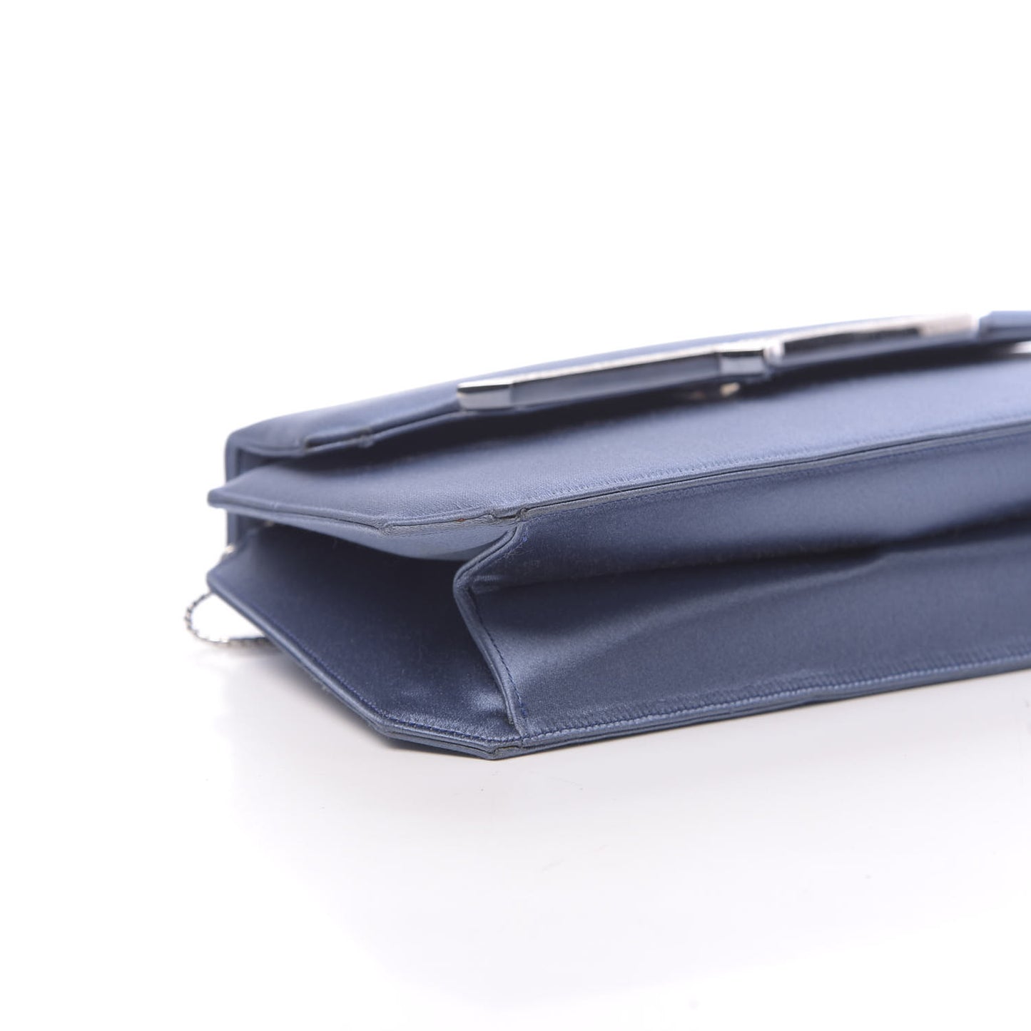 Crystal Satin Clutch Blue